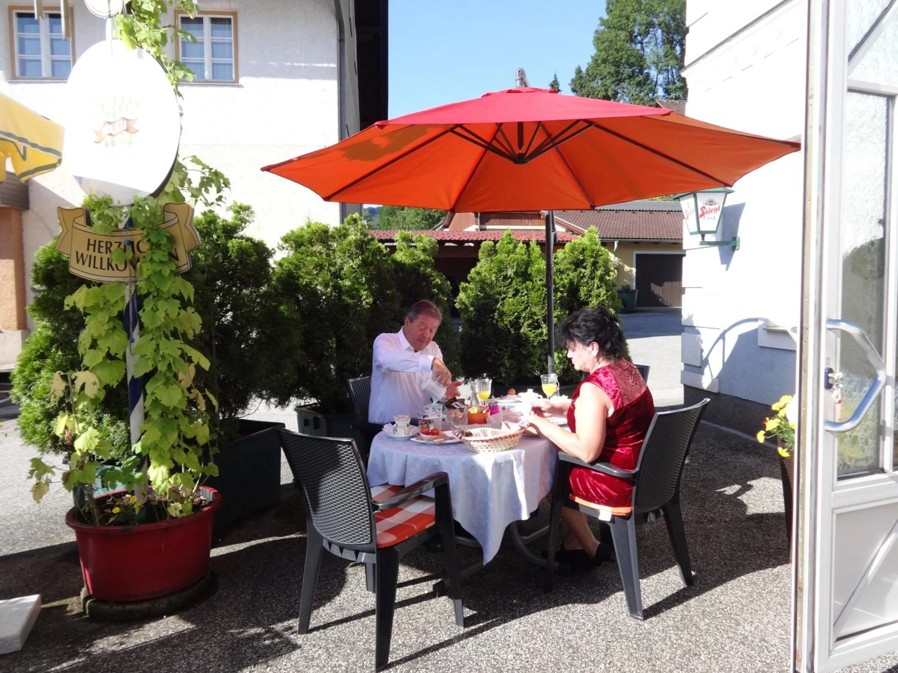 Garden in Frühstückspension Irmer