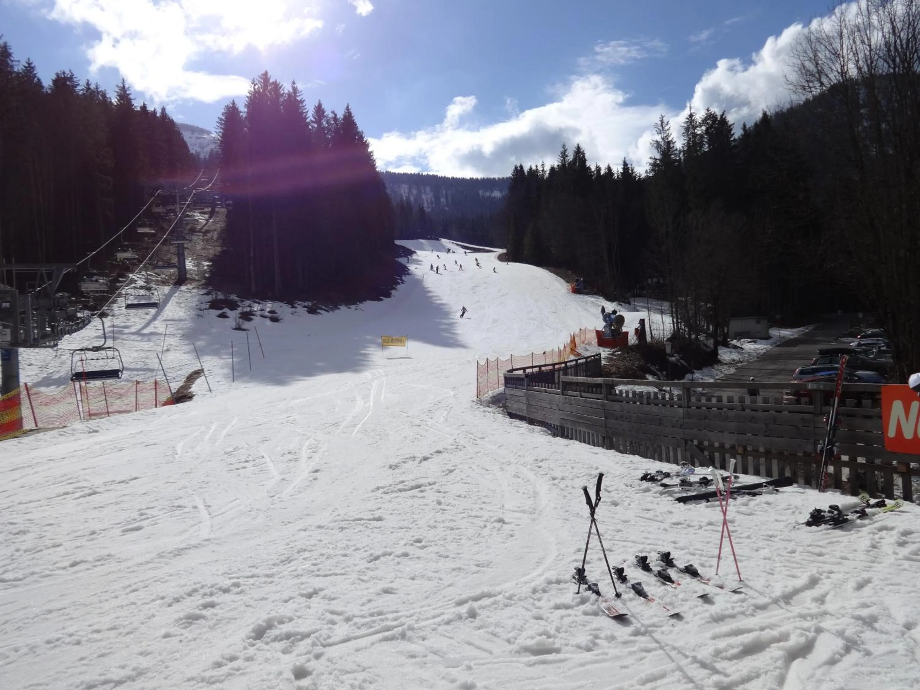 Skiing in Frühstückspension Irmer