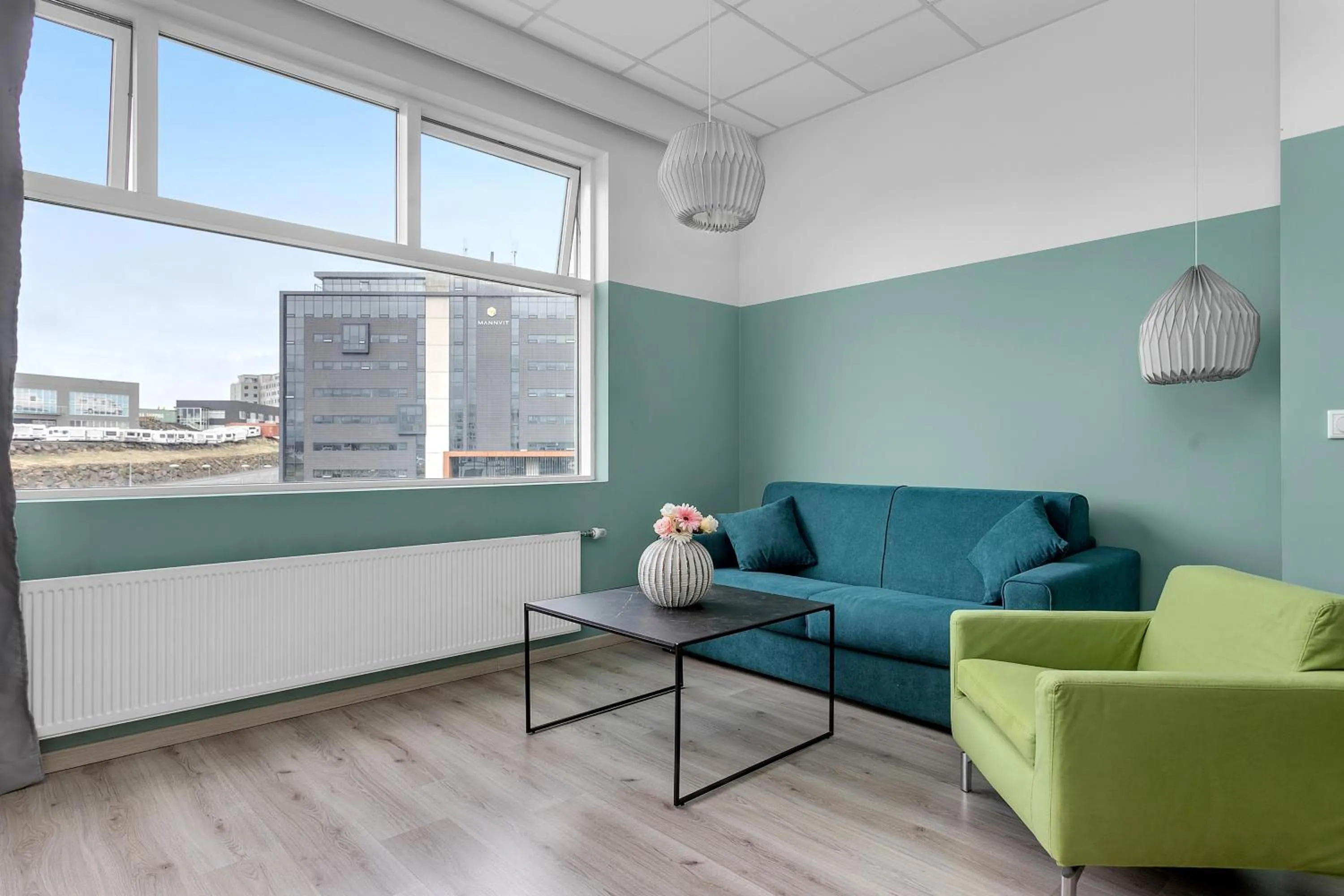 Living room in Icelandic Apartments by Heimaleiga