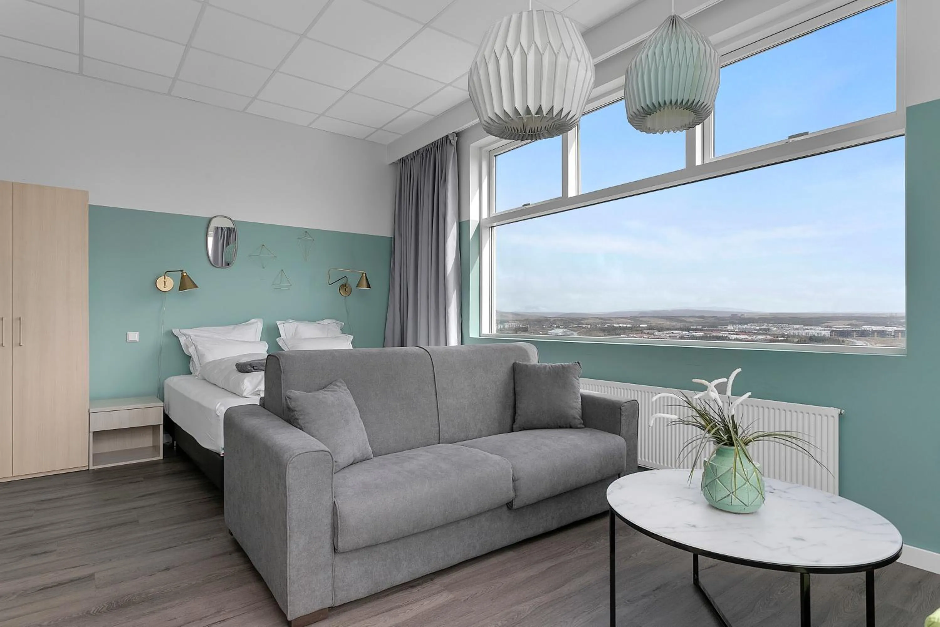 Bed in Icelandic Apartments by Heimaleiga