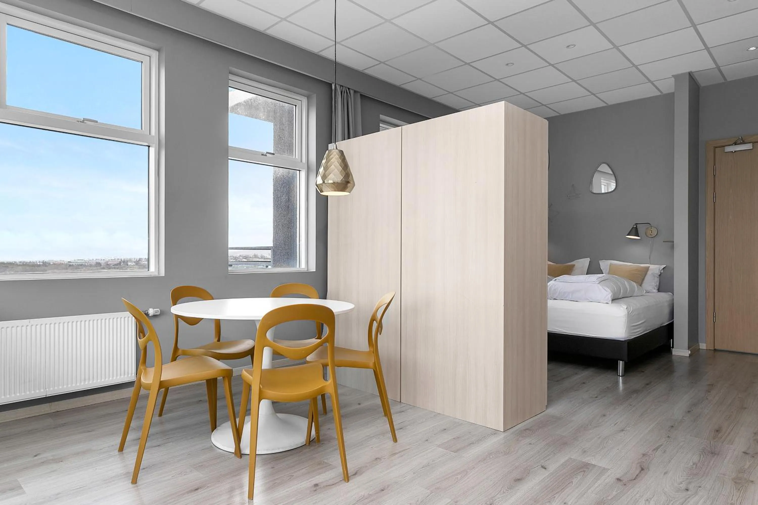 Bed in Icelandic Apartments by Heimaleiga