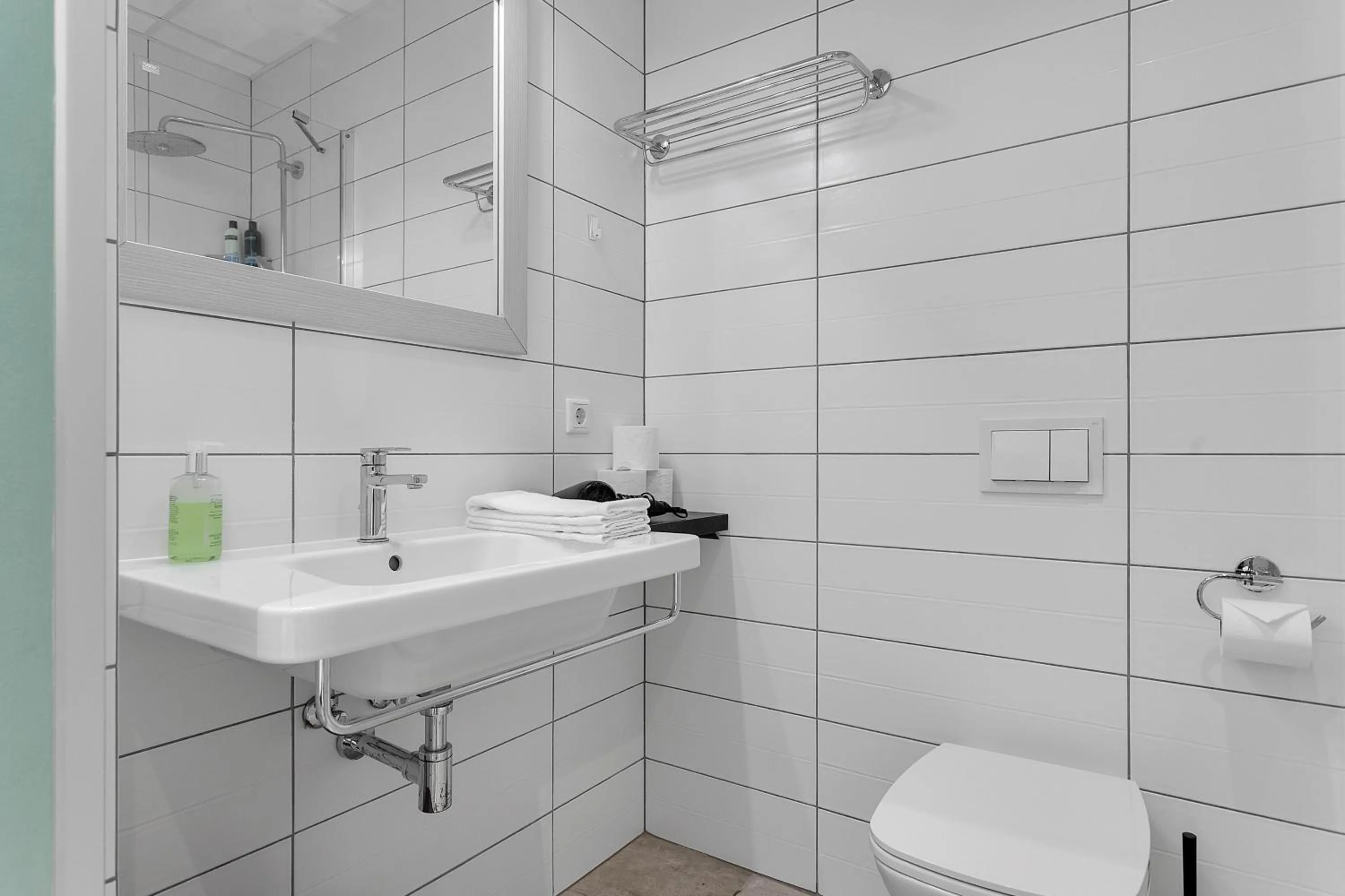 Shower in Icelandic Apartments by Heimaleiga