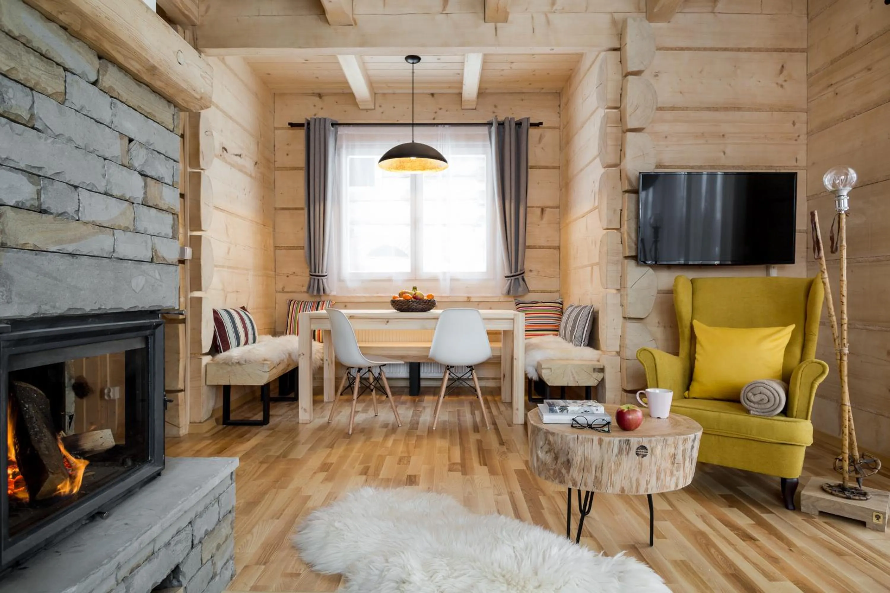 Communal lounge/ TV room in Tatra Wood House