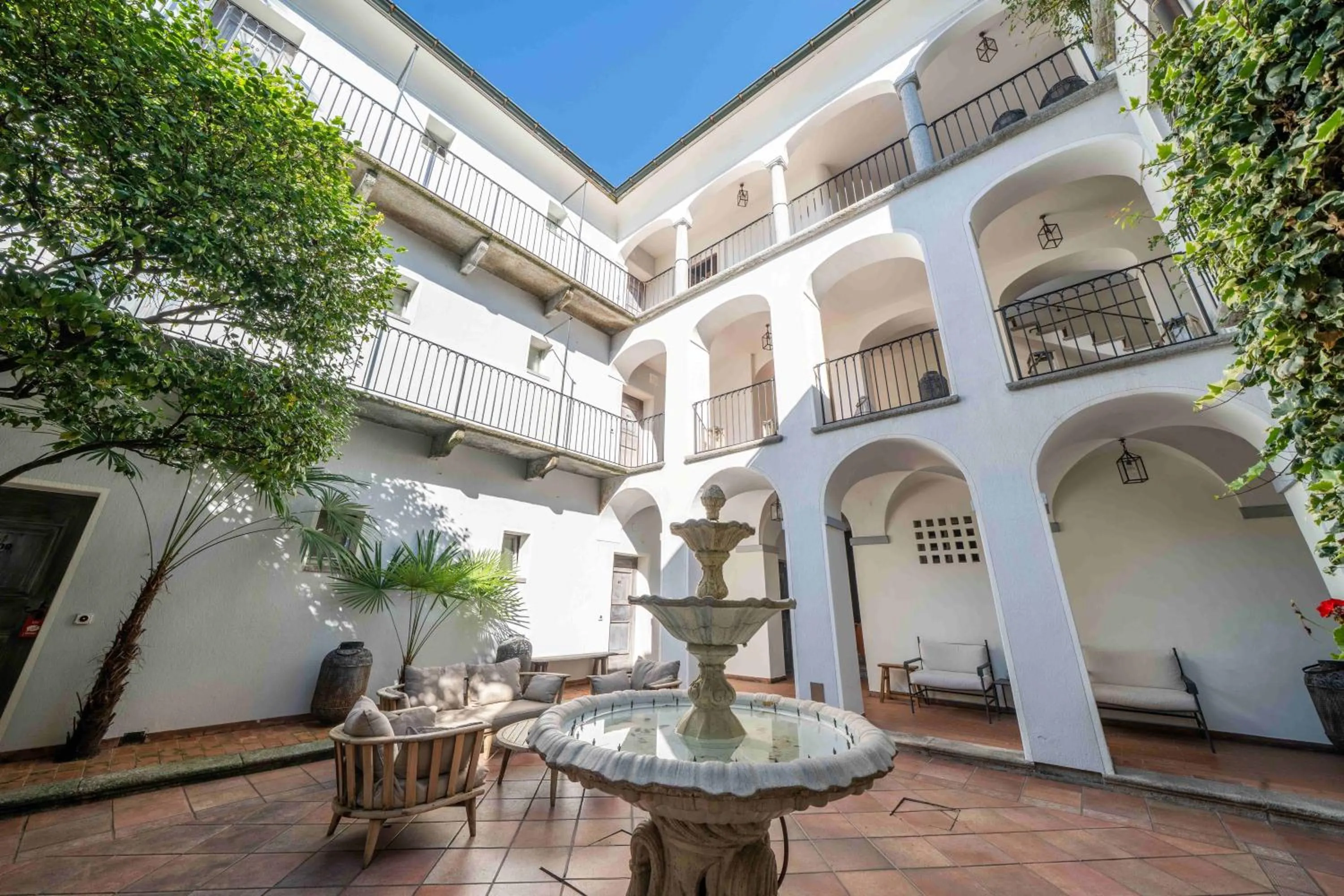 Inner courtyard view in Seven Boutique Hotel
