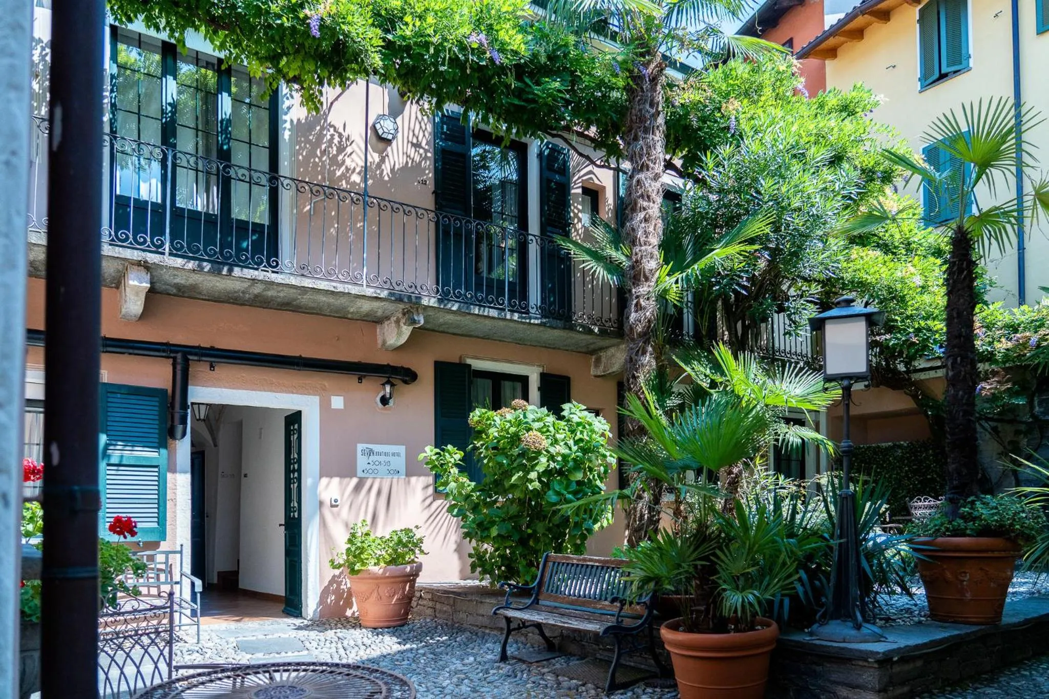 Inner courtyard view in Seven Boutique Hotel