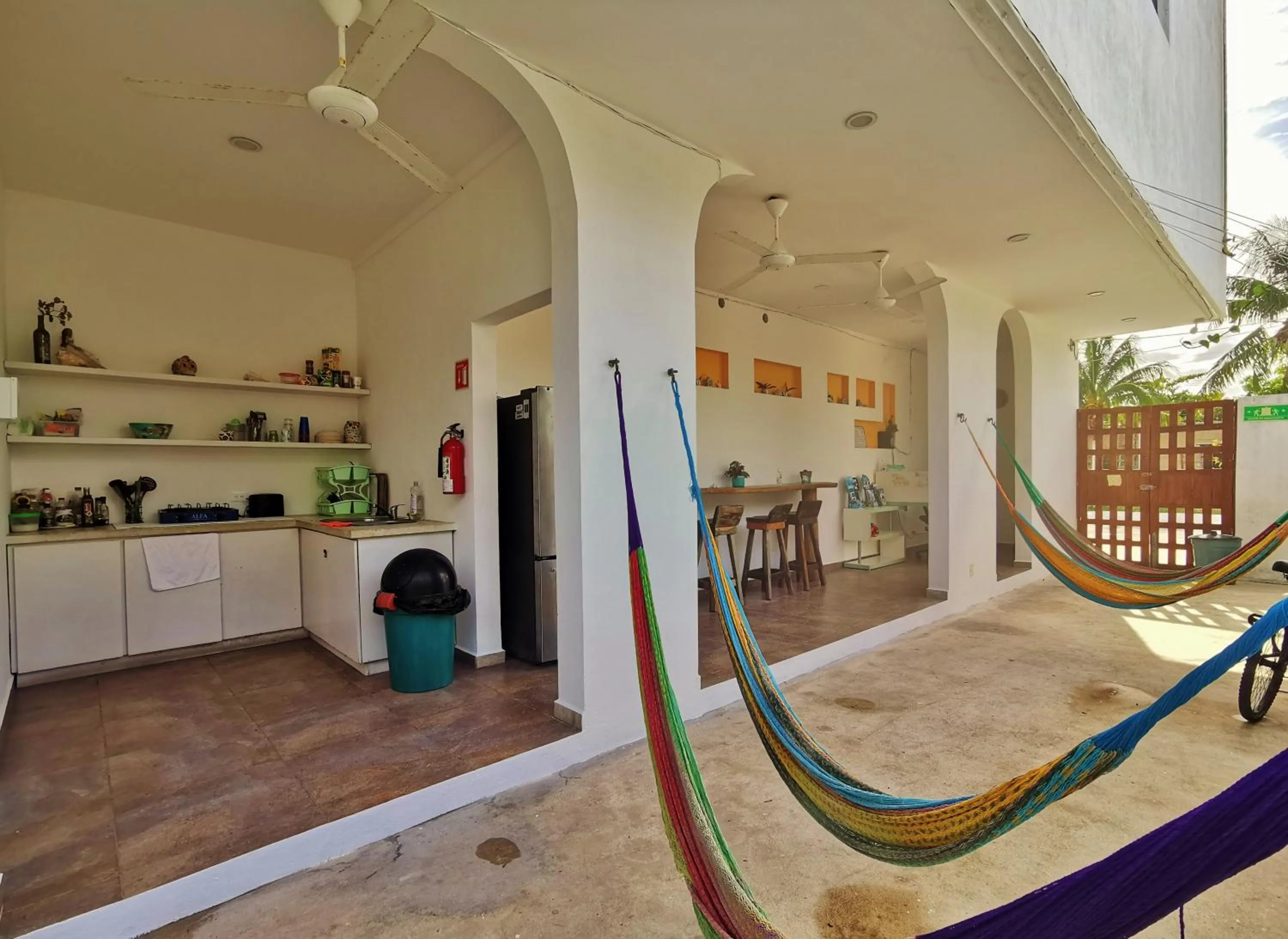 Patio in Hostel Humanity - Puerto Morelos