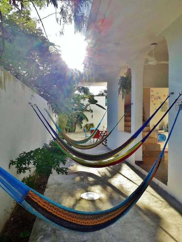 Patio in Hostel Humanity - Puerto Morelos