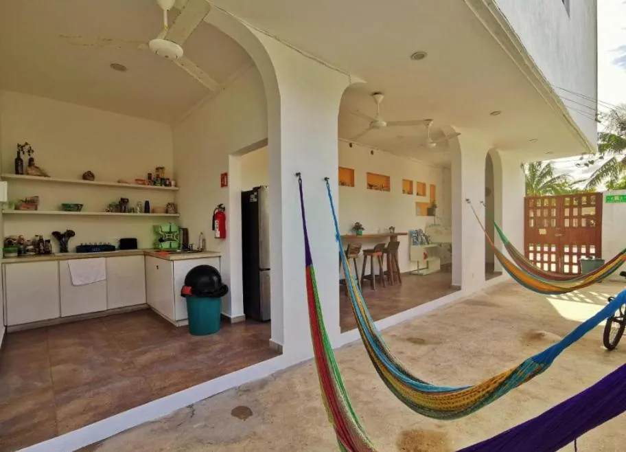 Communal kitchen in Hostel Humanity - Puerto Morelos