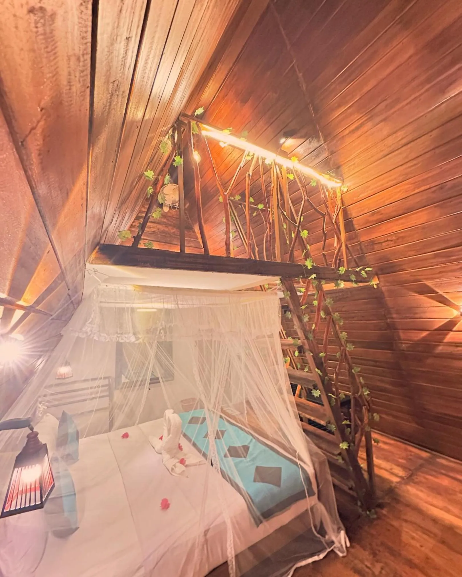 Bed in Levona Garden Resort