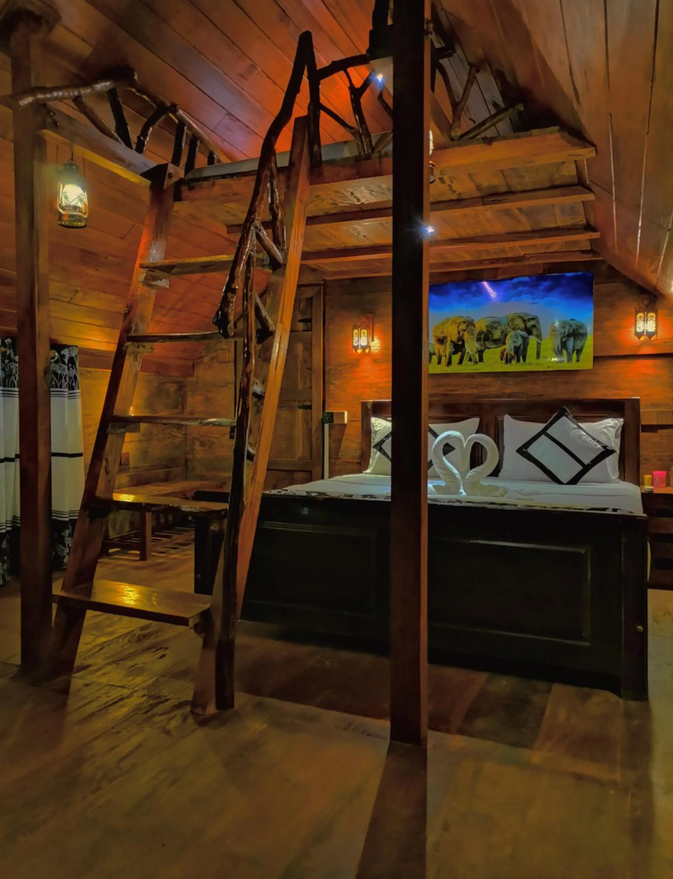 Bed in Levona Garden Resort