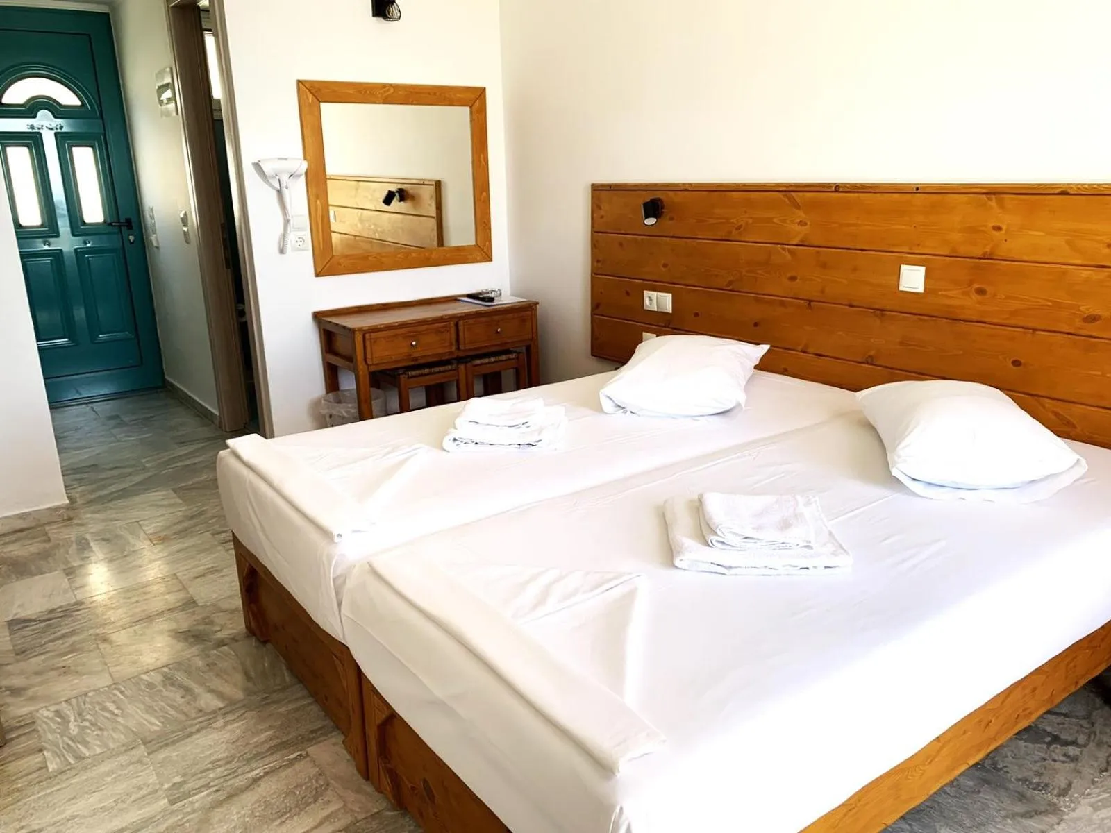 Bedroom, Bed in Mykali Hotel