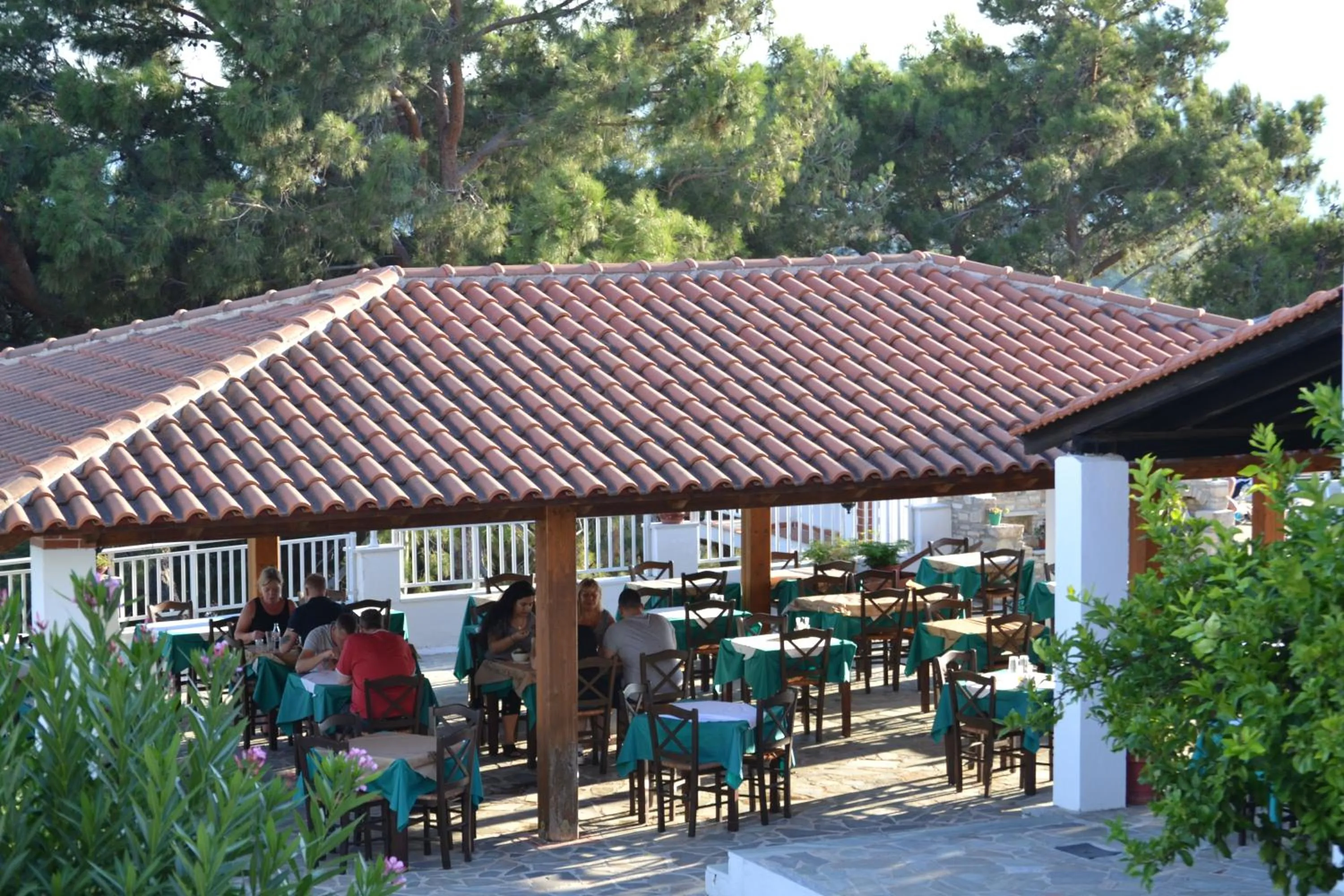 Patio in Mykali Hotel