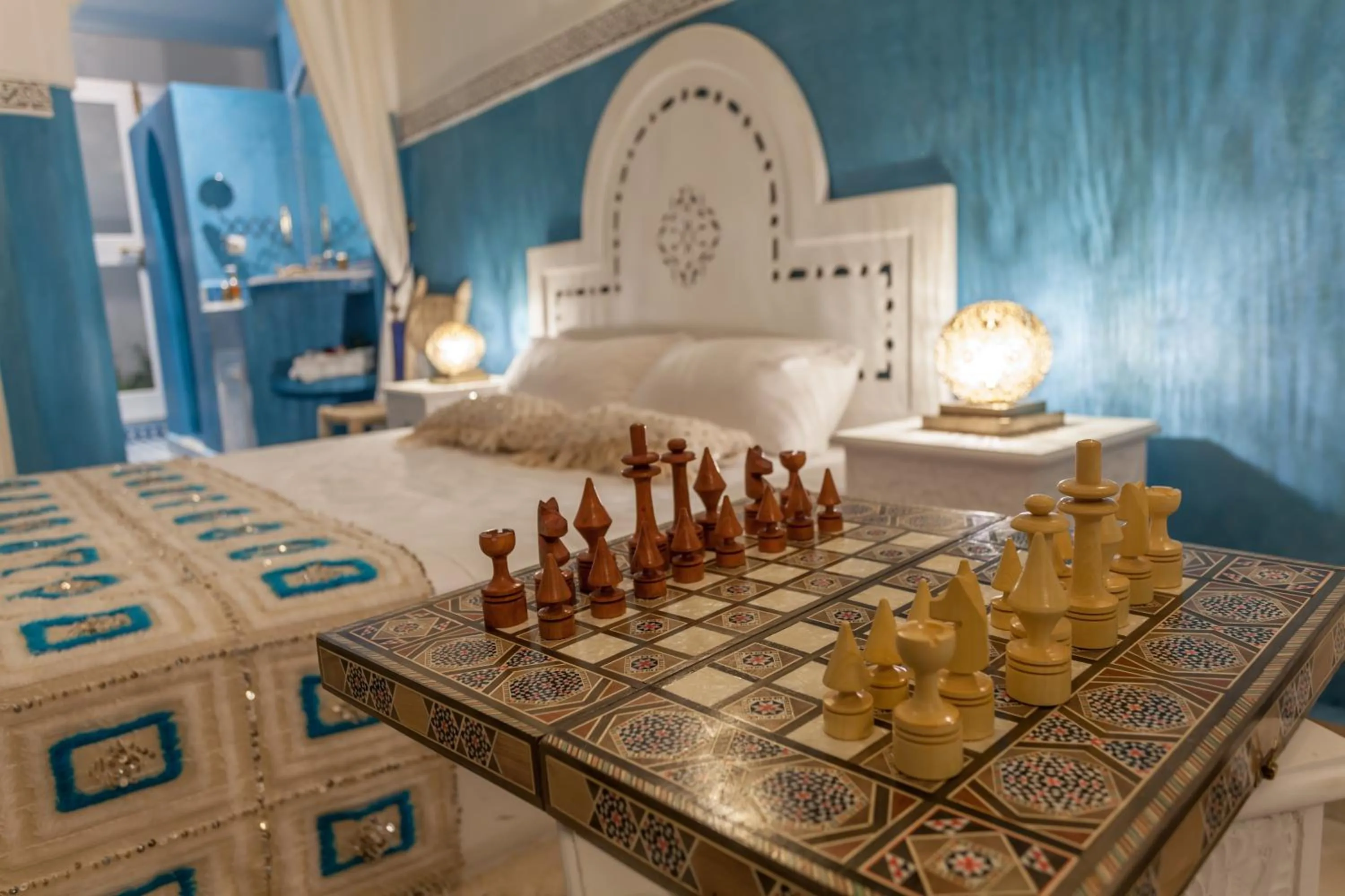 Decorative detail, Bed in Astra Damus Hotel