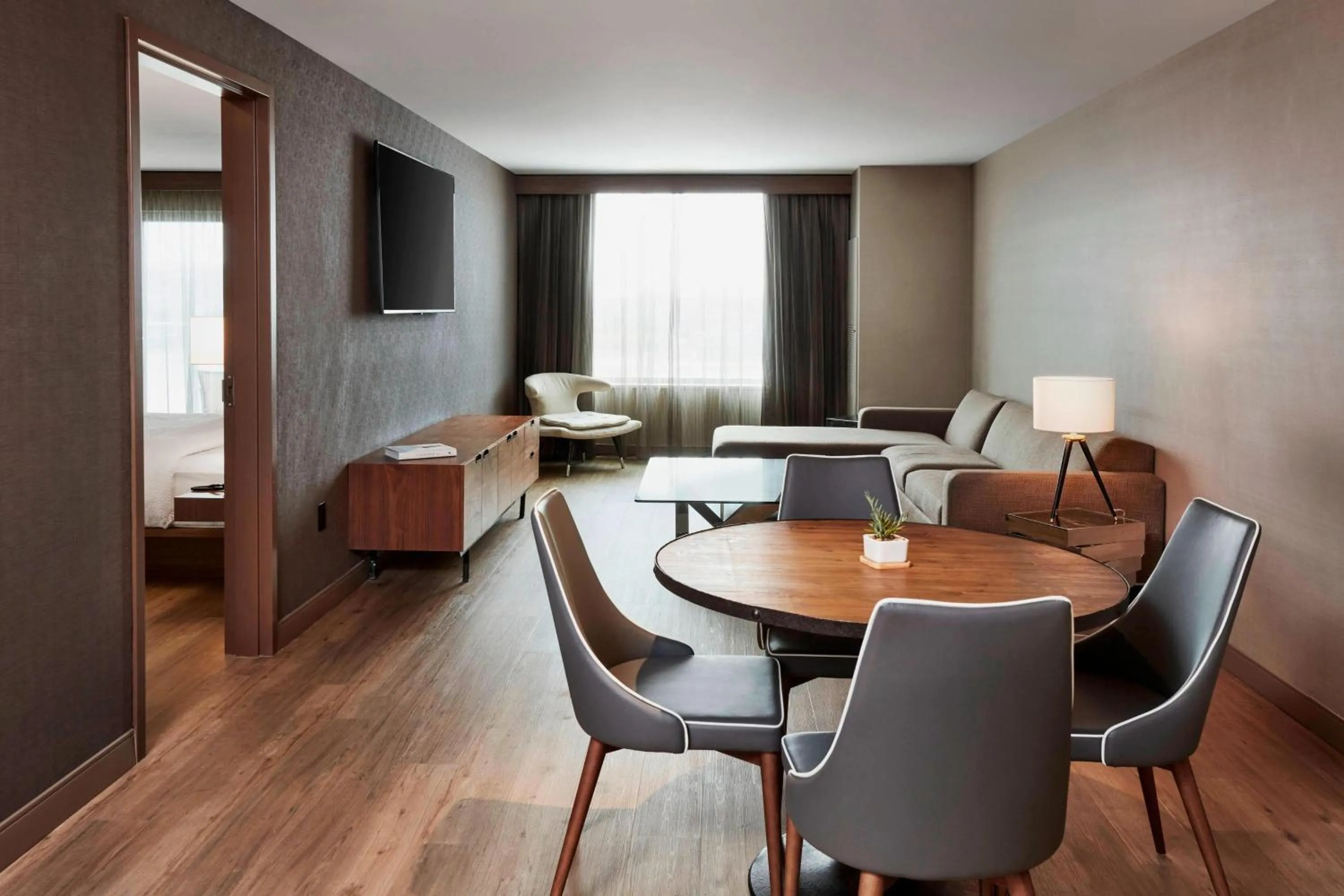 Living room in AC Hotel by Marriott Cincinnati at The Banks