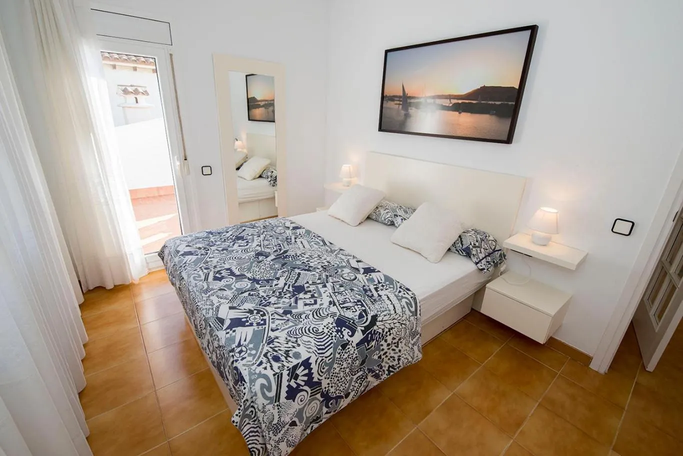 Bed in Apartamento en acantilado con wifi y aire acondicionado