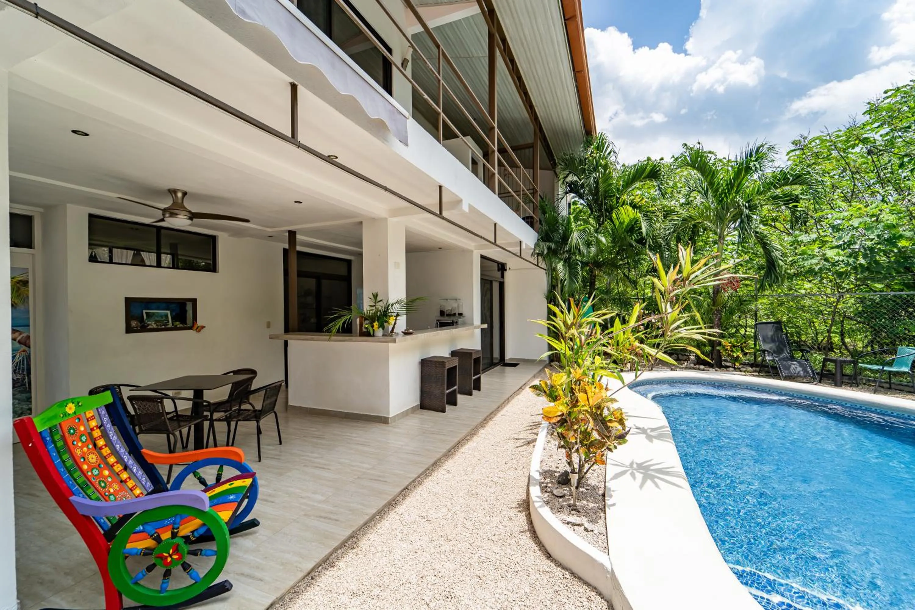 Garden view in Las Perlitas Rentals Playa Samara