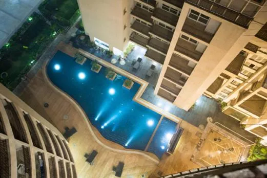 Pool view in Kadamb Spritual stay