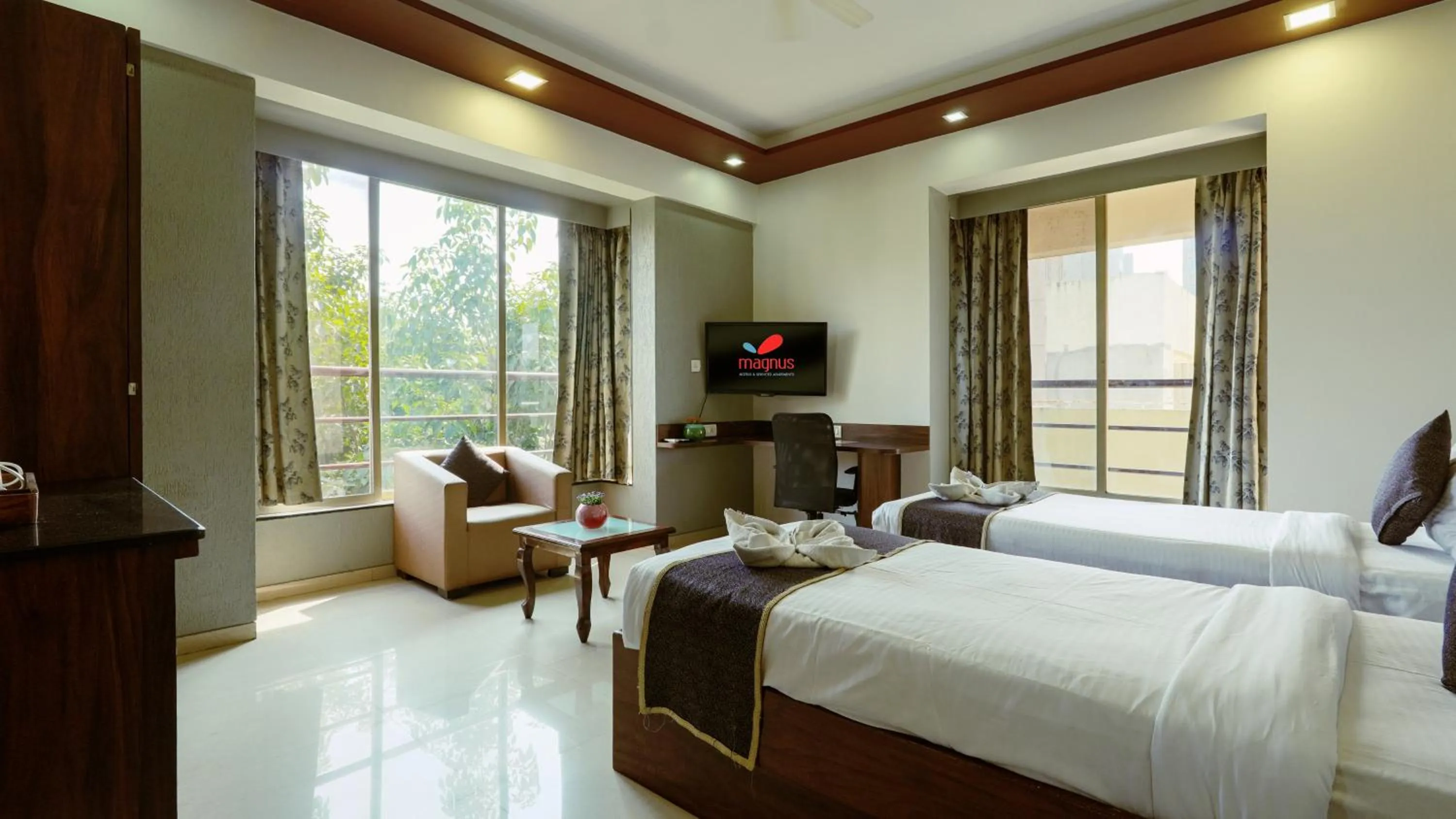 Bedroom, Bed in Magnus Vosiv Suites Kalyani Nagar