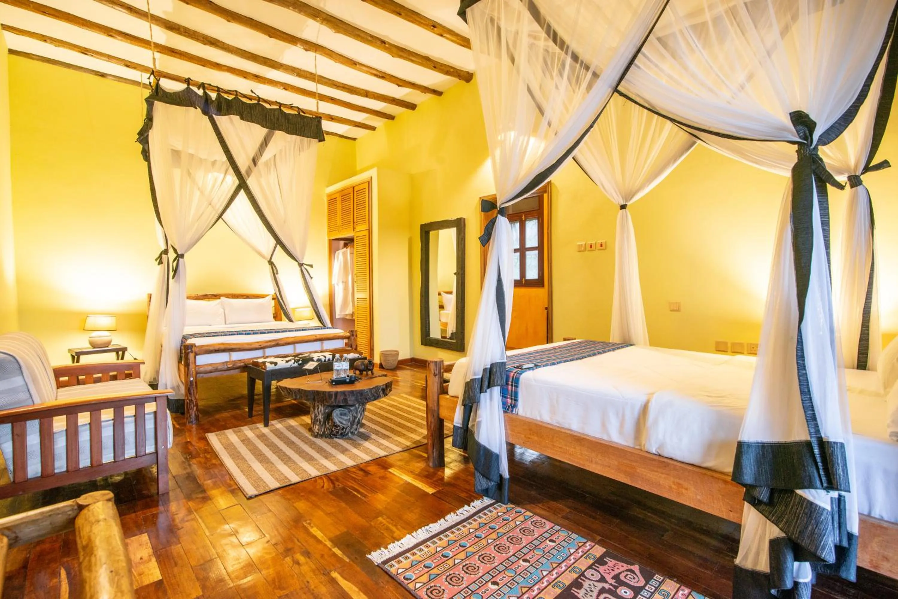 Bed in Buffalo Safari Lodge