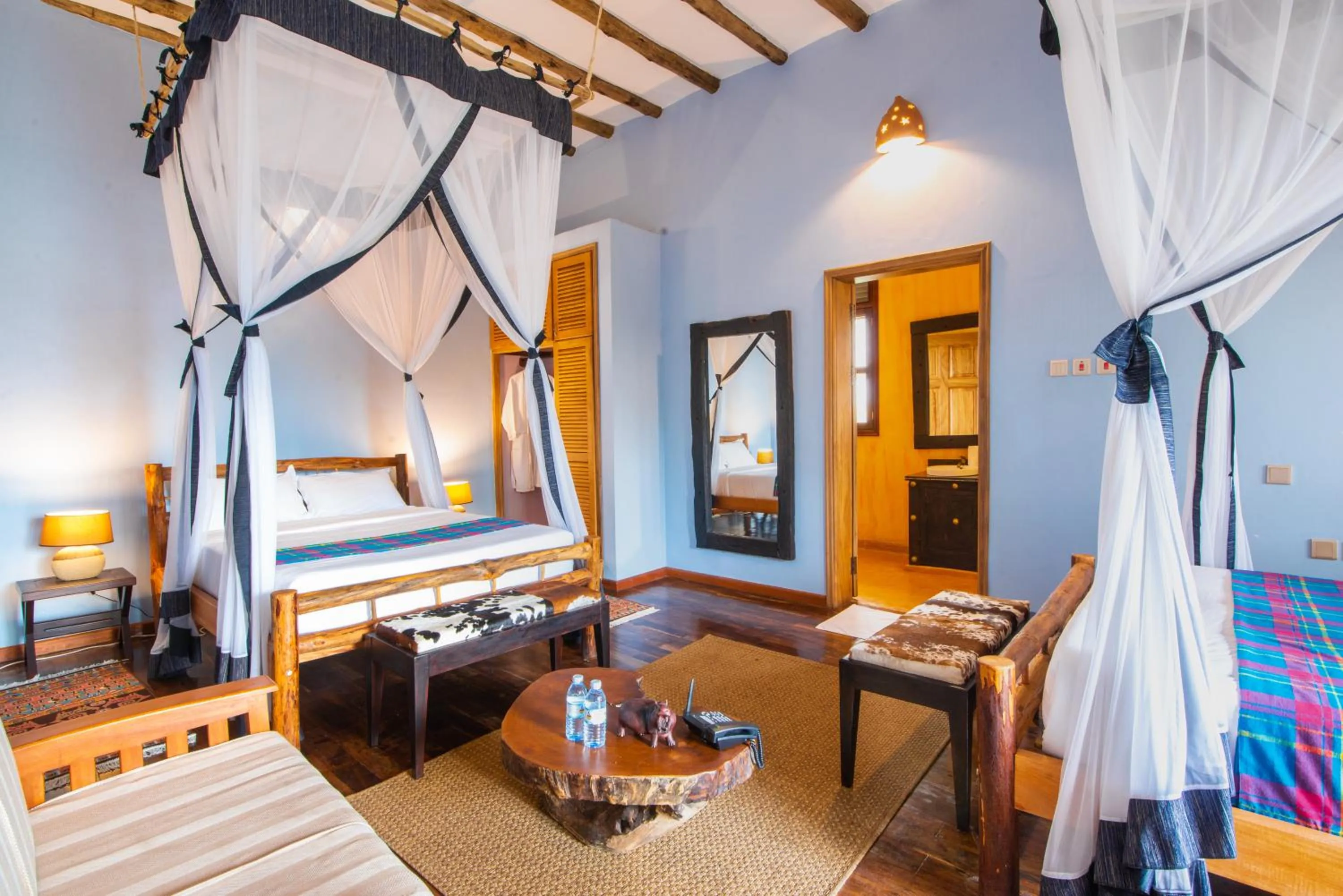 Bed in Buffalo Safari Lodge