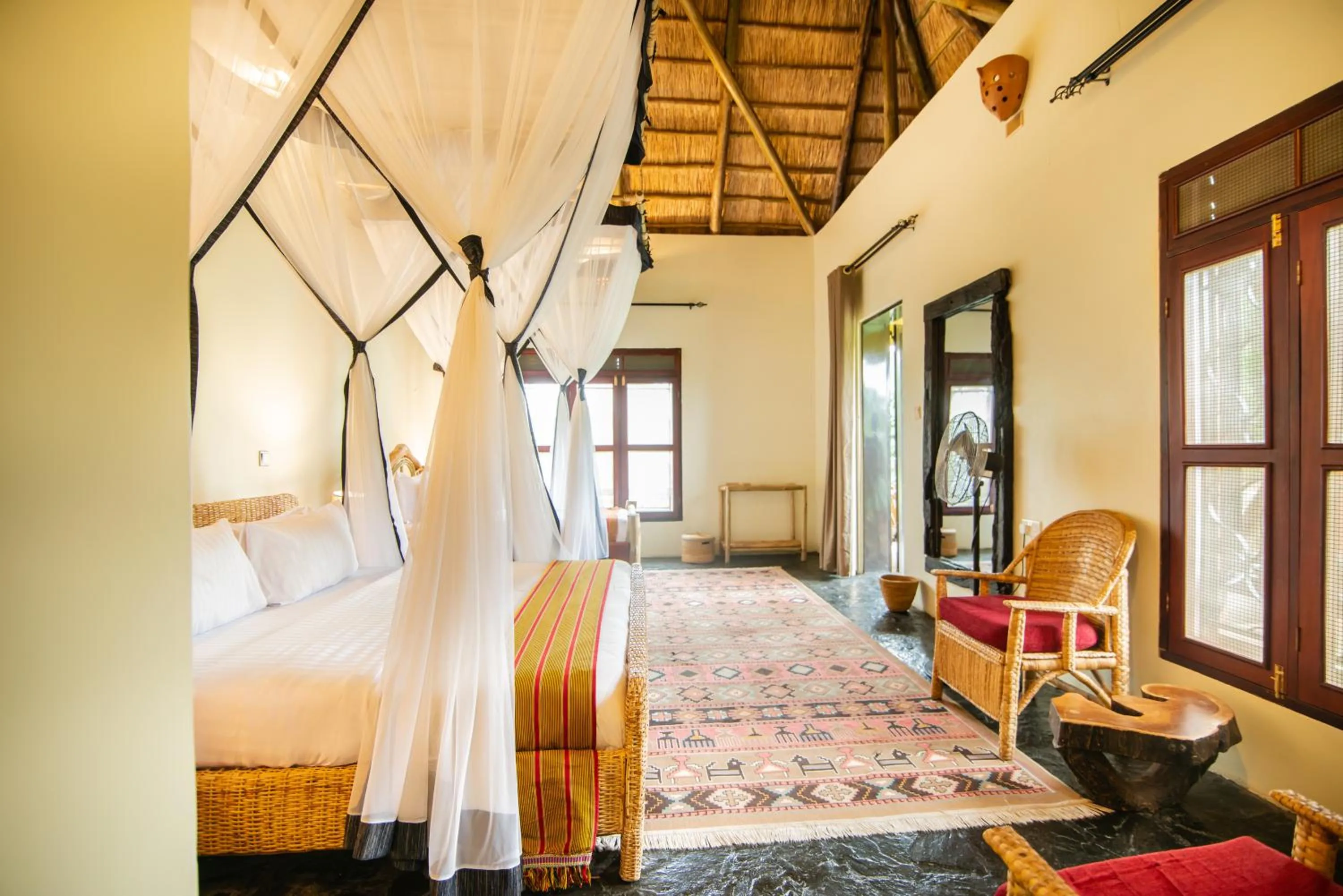 Bed in Buffalo Safari Lodge