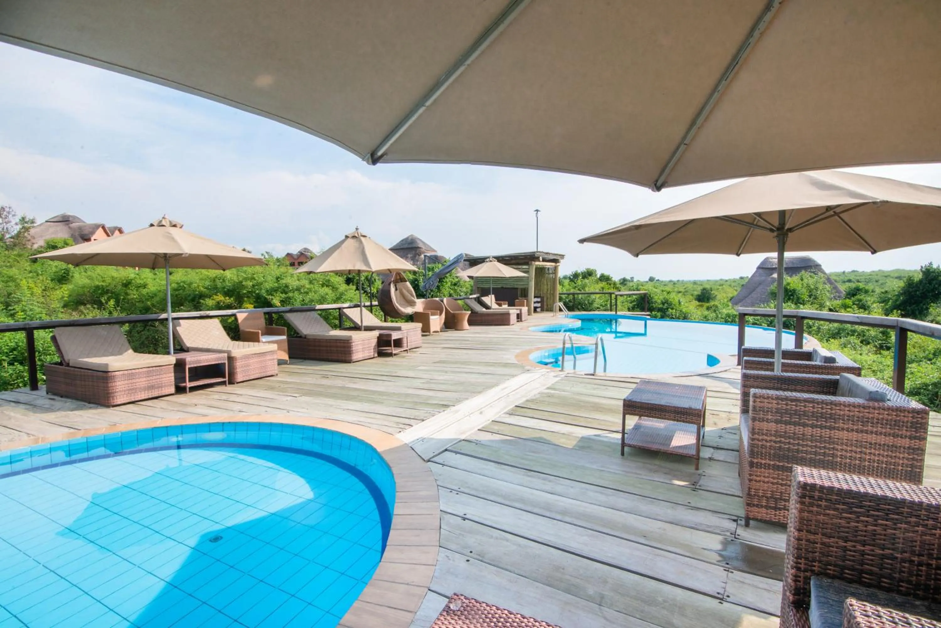 Pool view in Buffalo Safari Lodge