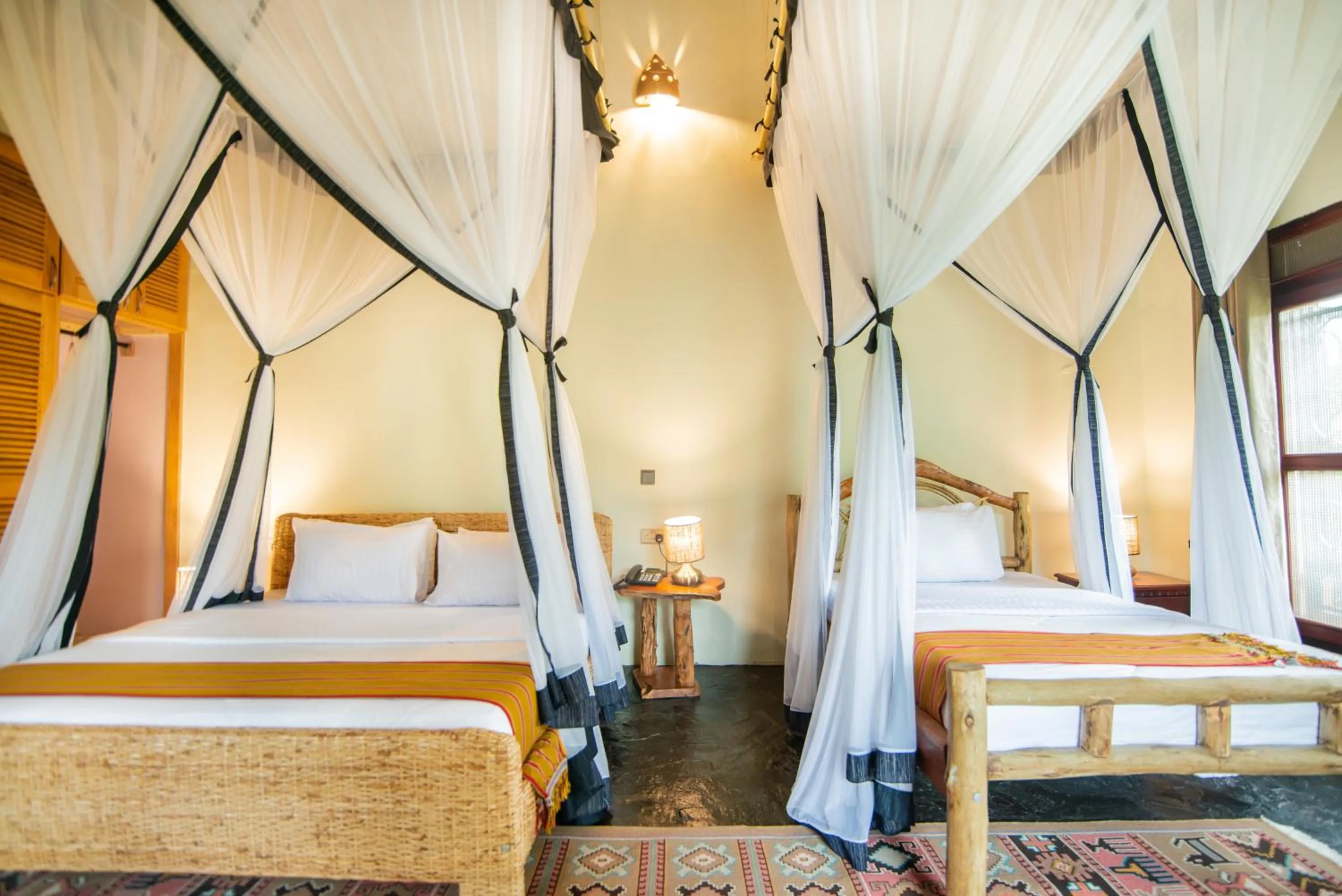 Bed in Buffalo Safari Lodge