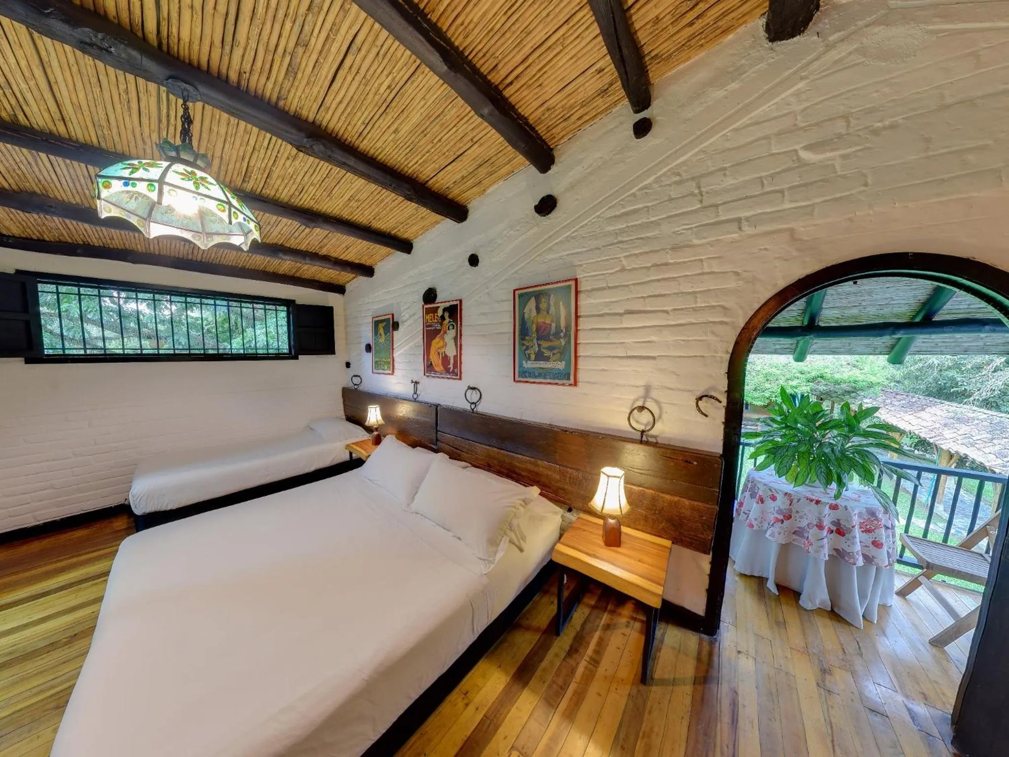 Bed in Eco Hotel Hacienda El Diamante