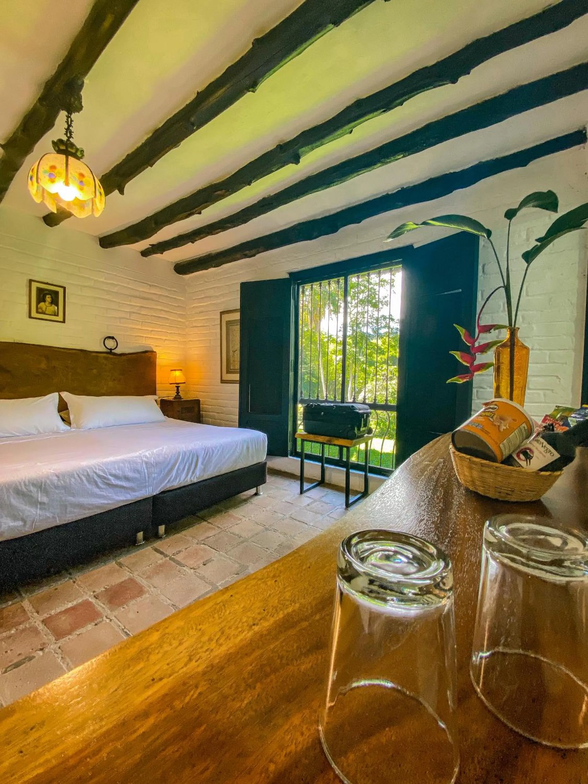 Photo of the whole room, Bed in Eco Hotel Hacienda El Diamante