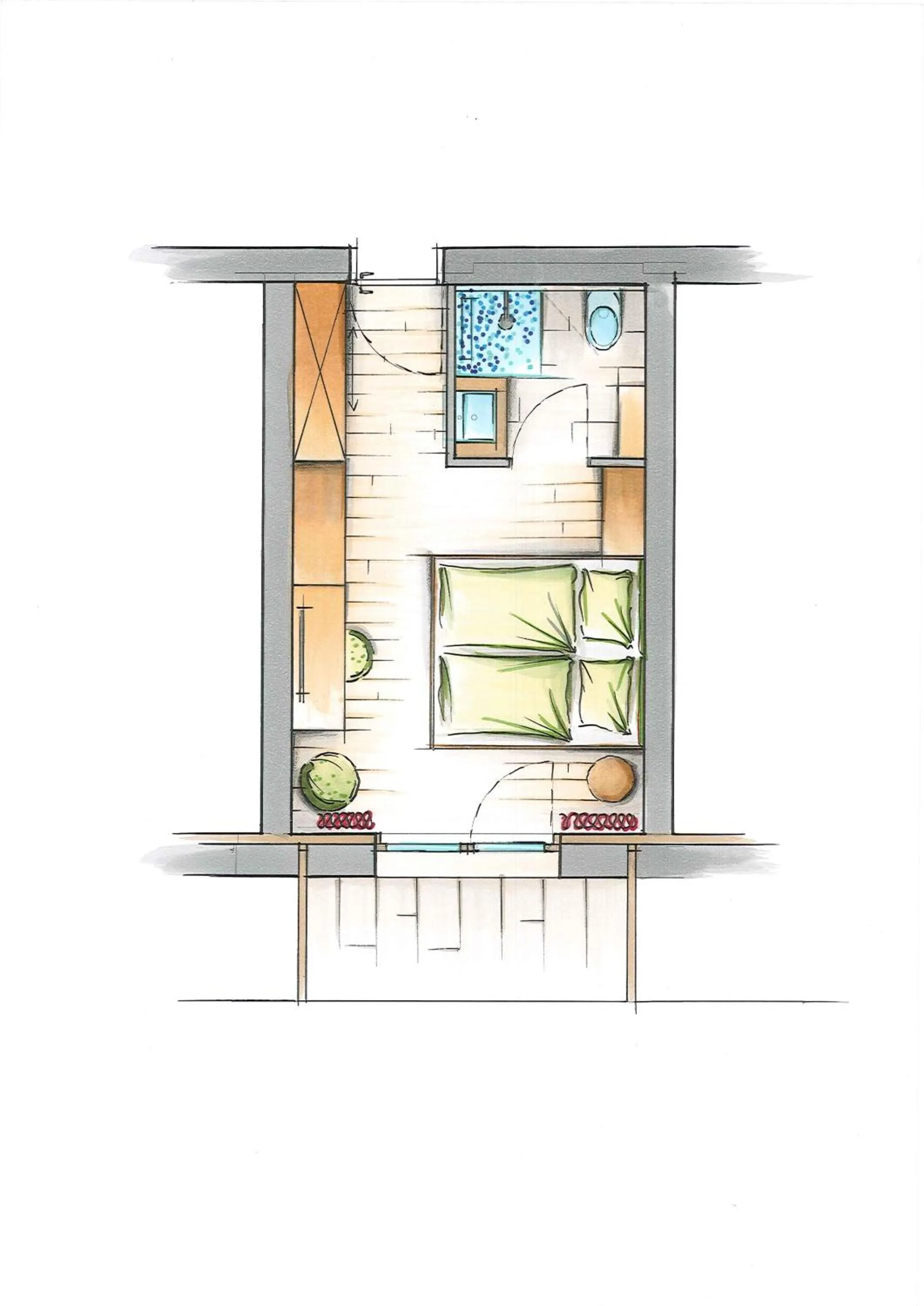 Photo of the whole room in Hotel Gretina