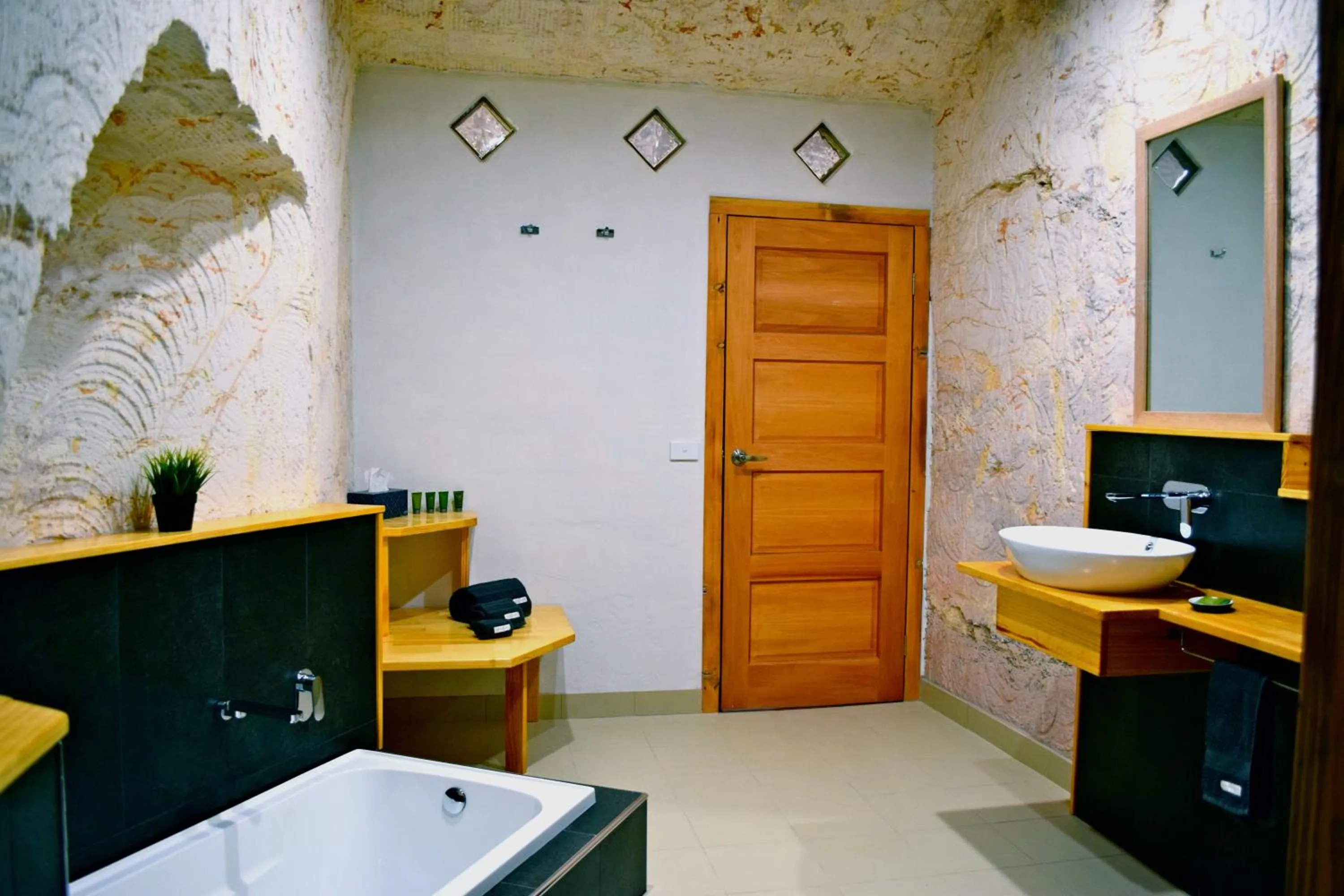 Bathroom in Dug Out B&B