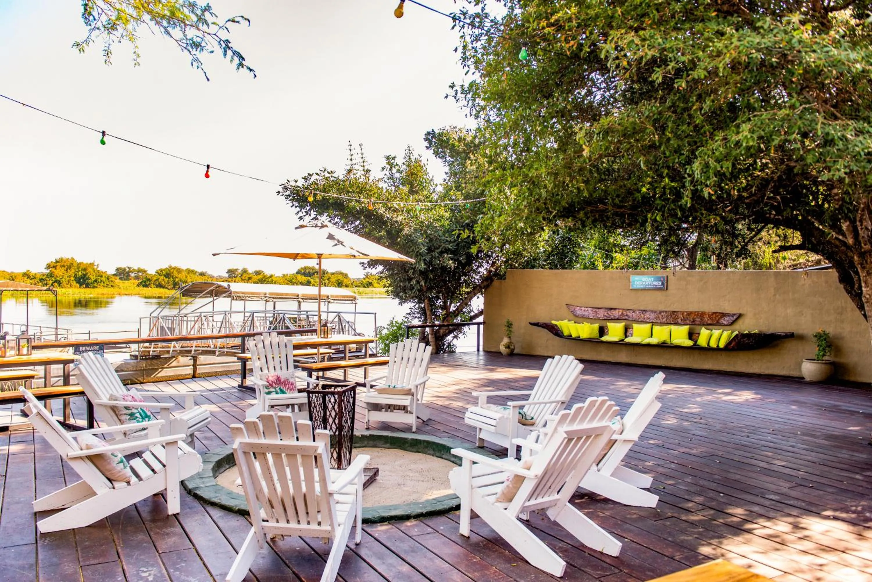 Patio in Zambezi Mubala Camp