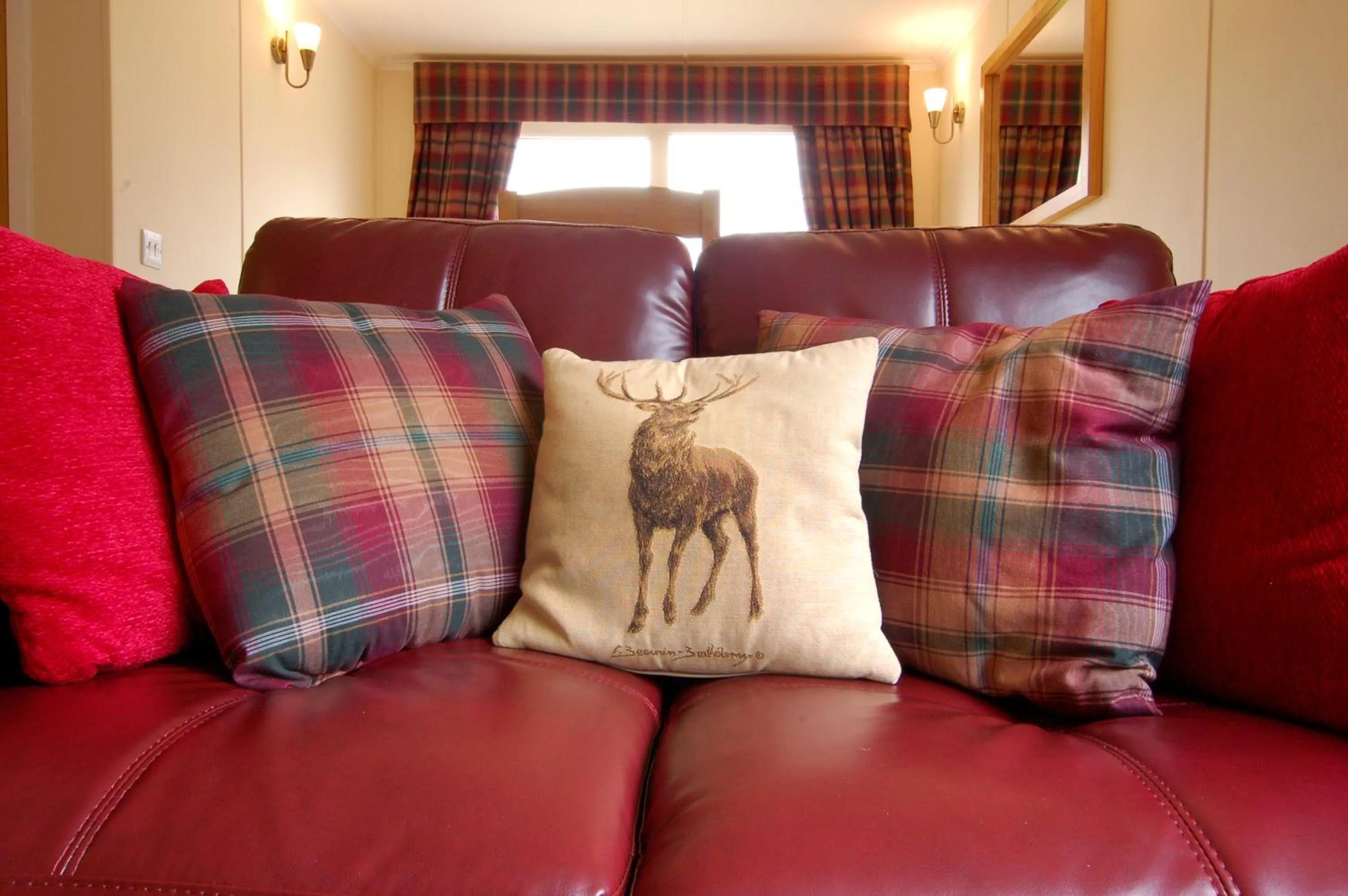 Living room in Glen Affric Holiday Park