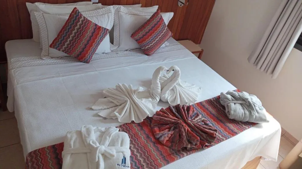 Bed in Hotel Riviera Lins