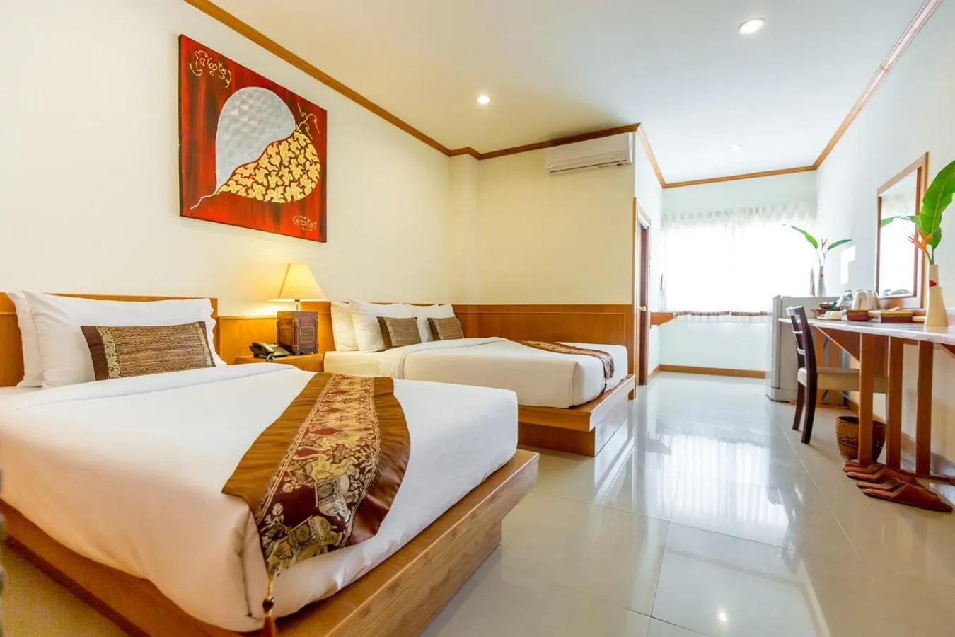 Photo of the whole room, Bed in Loei Village Hotel