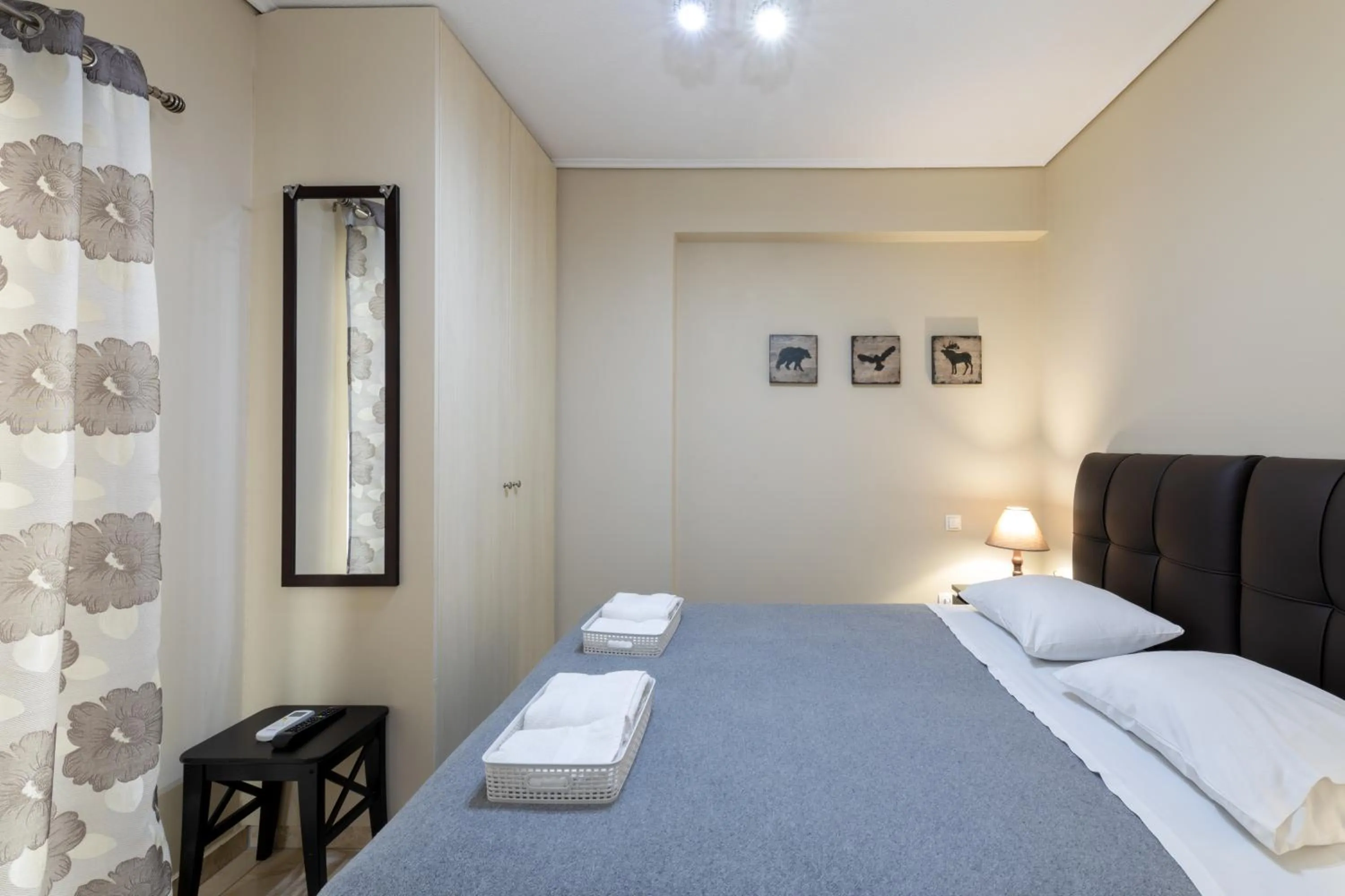 Bedroom, Bed in A&J Apartments or Rooms athens airport
