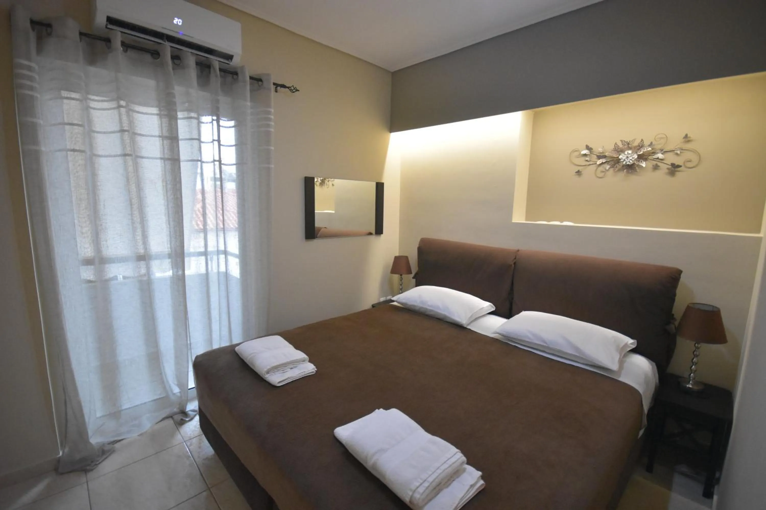 Bedroom, Bed in A&J Apartments or Rooms athens airport