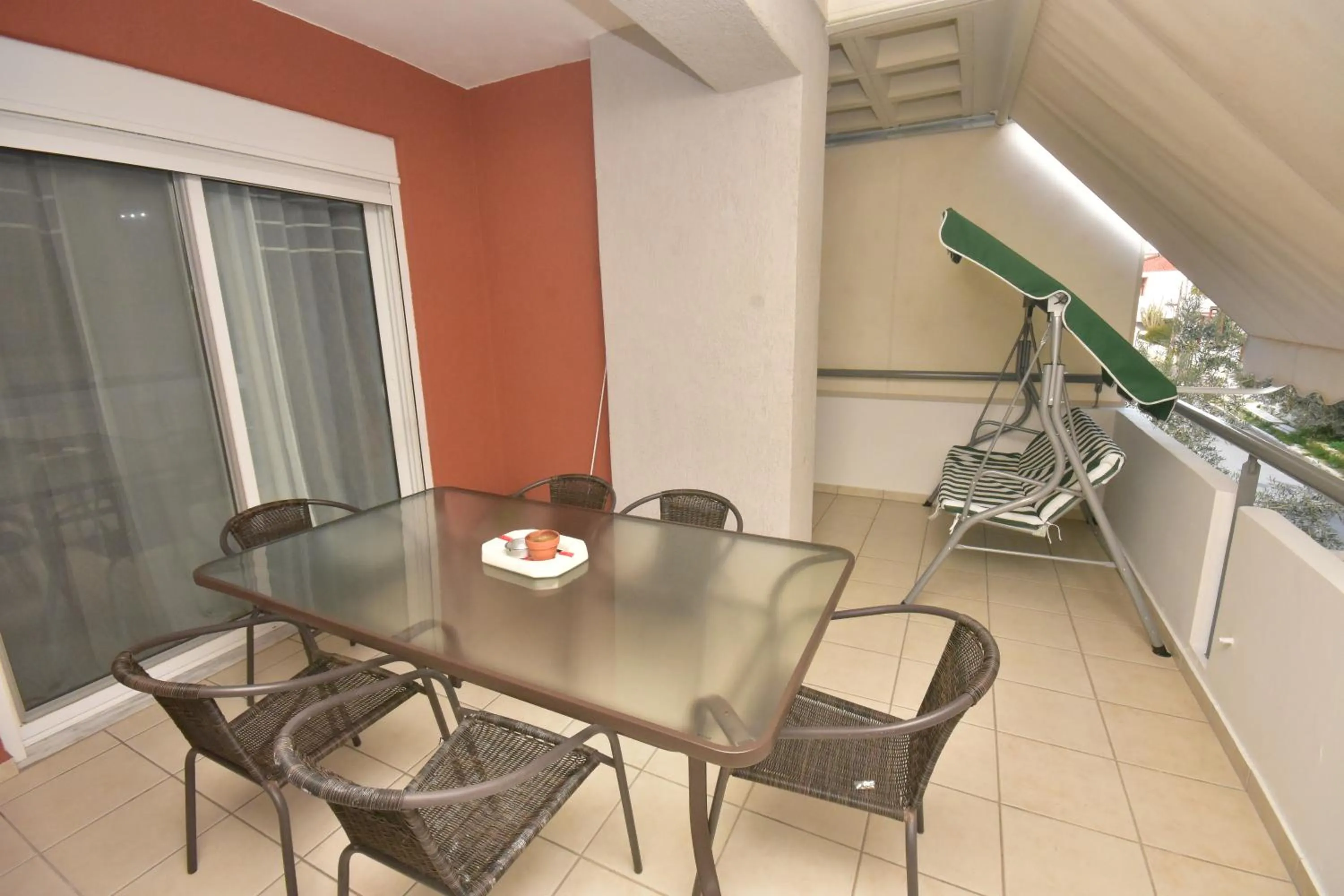 Balcony/Terrace in A&J Apartments or Rooms athens airport