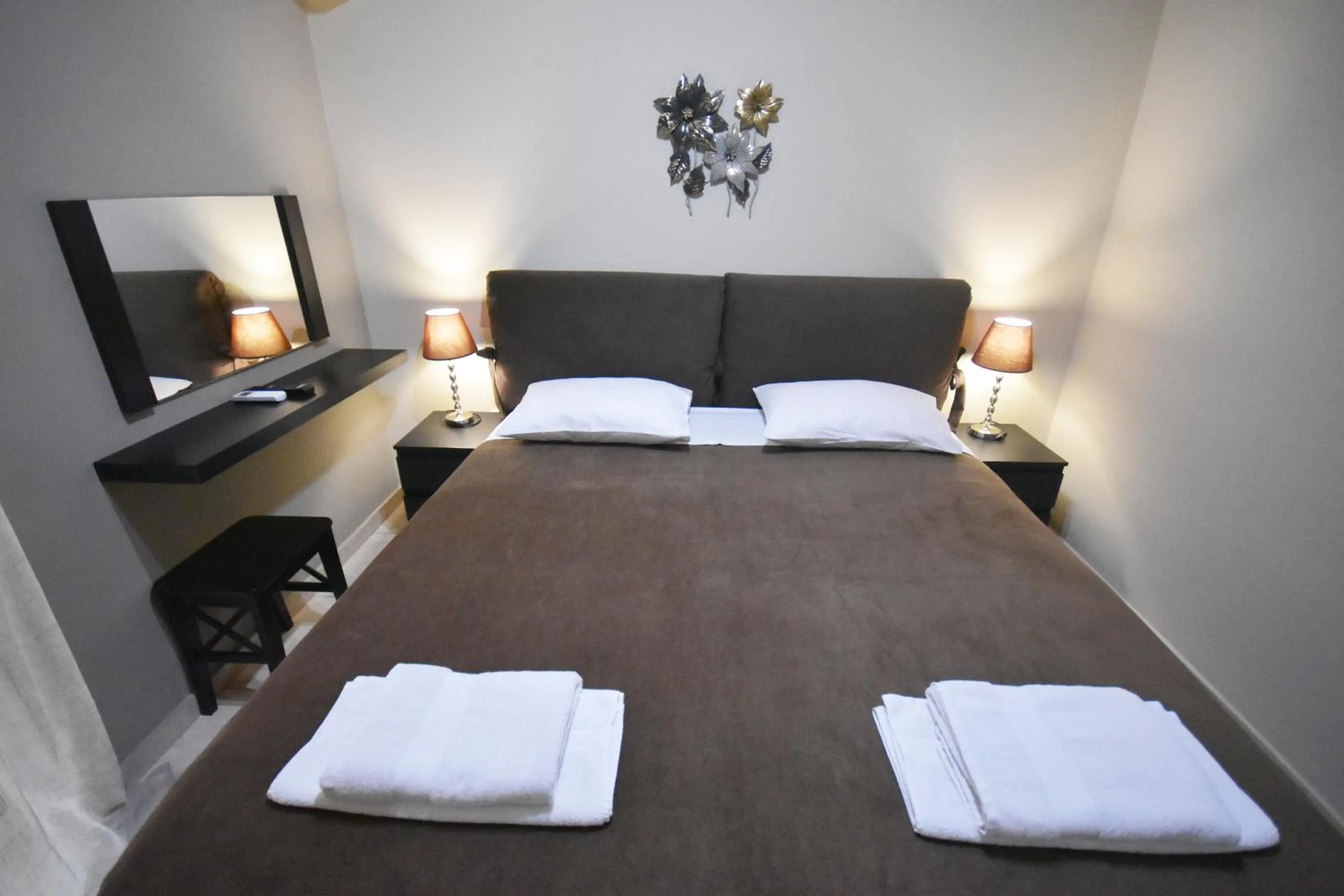 Bedroom, Bed in A&J Apartments or Rooms athens airport