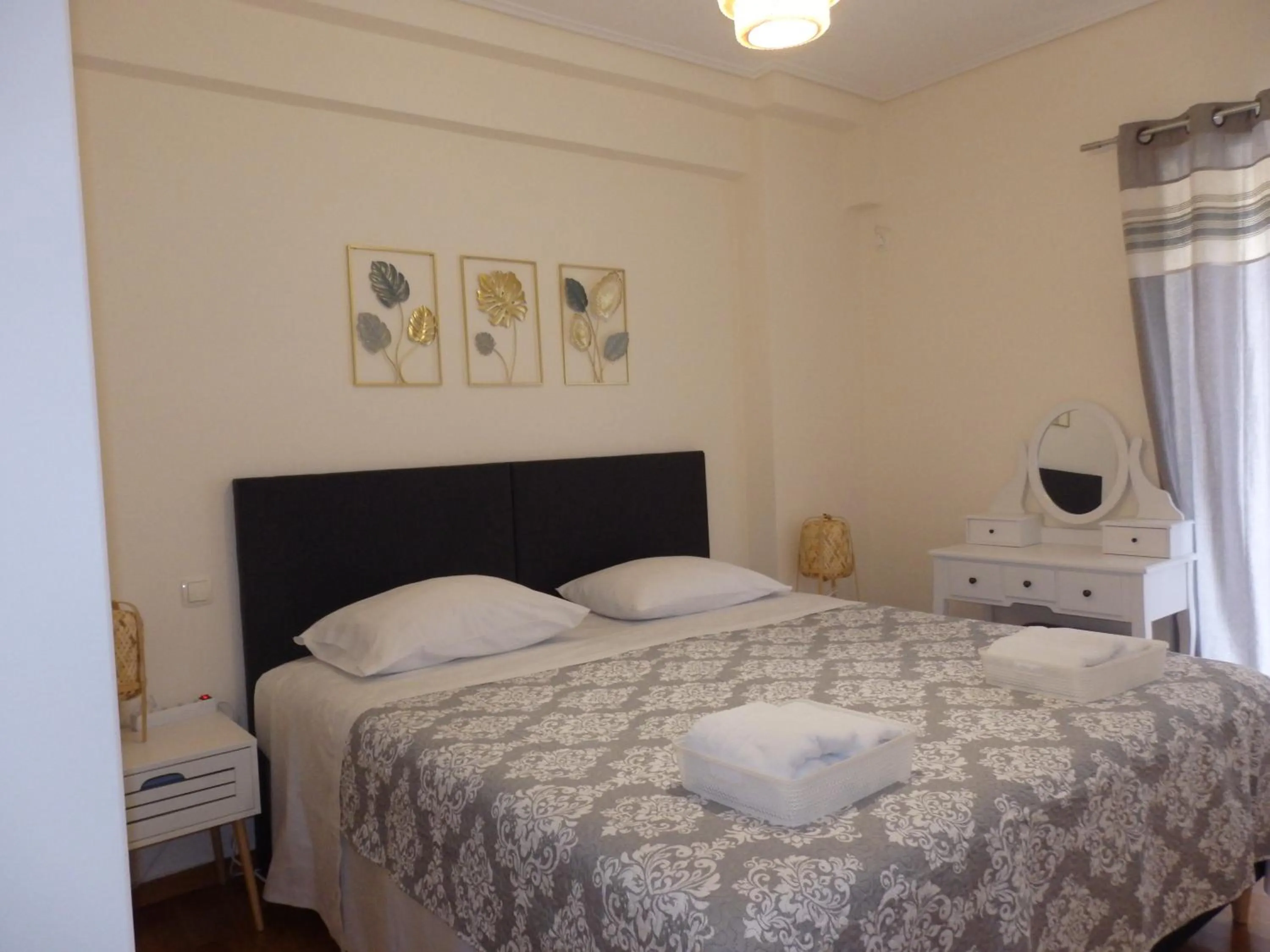 Bedroom, Bed in A&J Apartments or Rooms athens airport