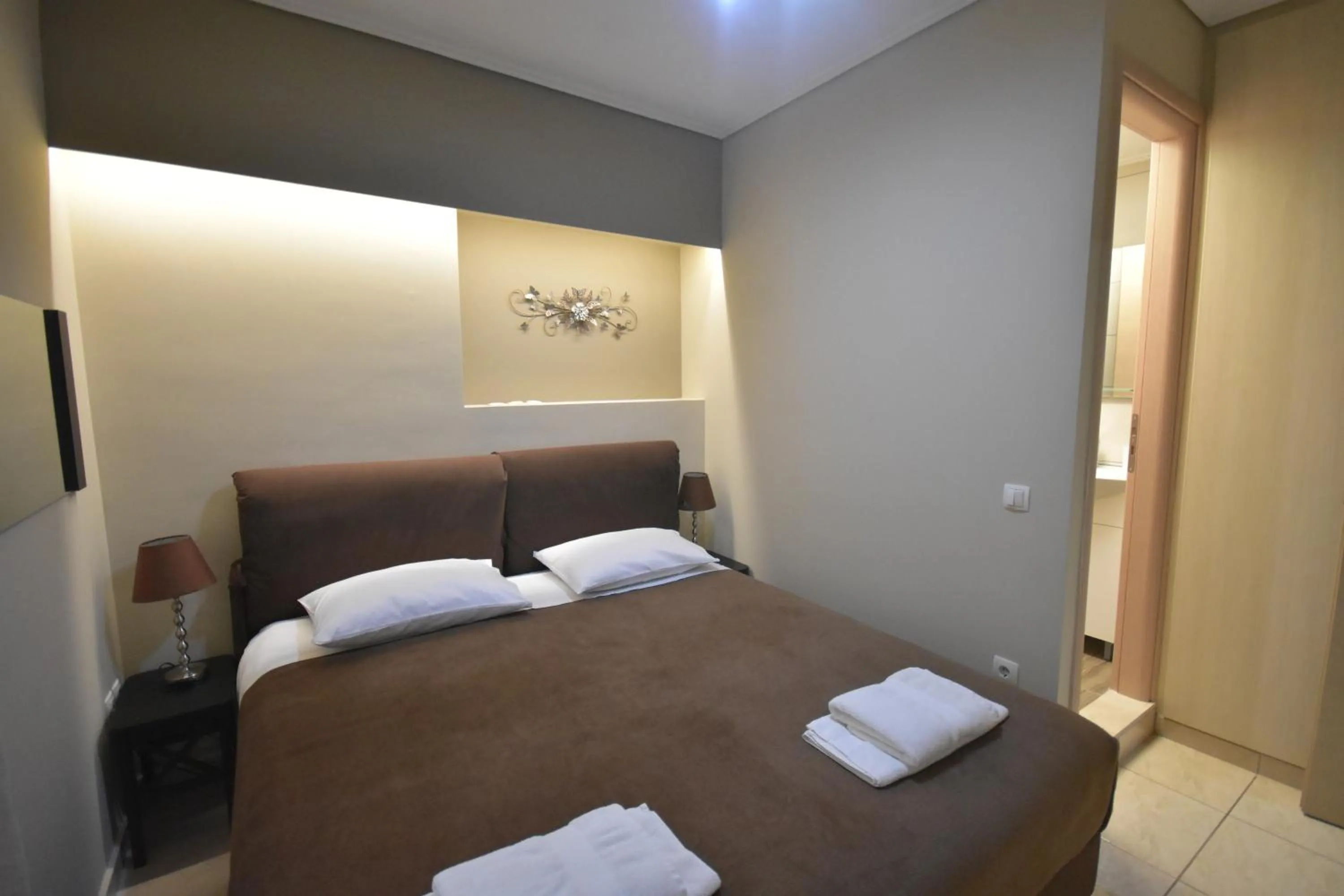 Bedroom, Bed in A&J Apartments or Rooms athens airport