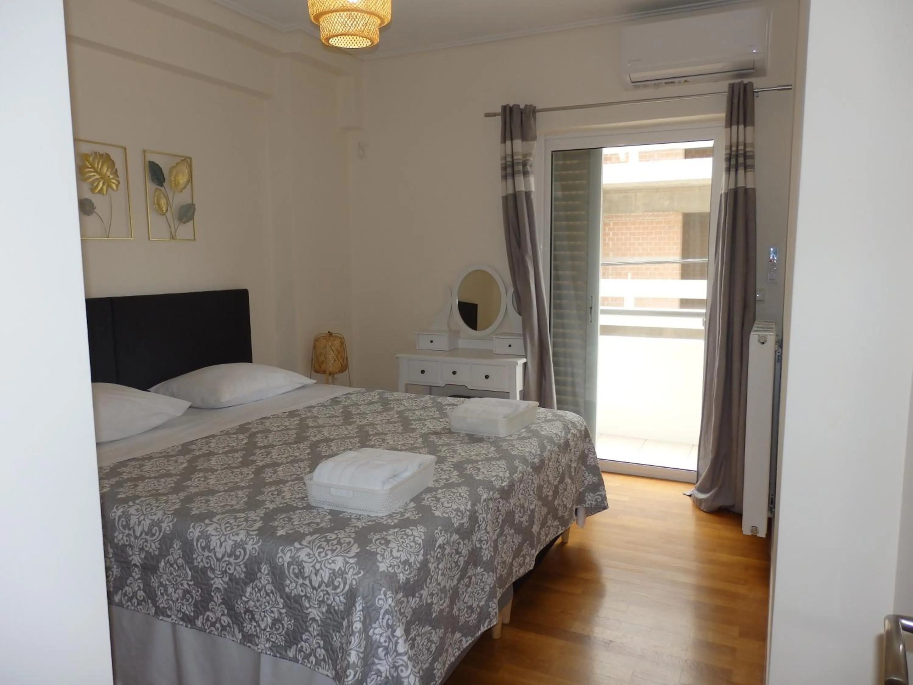 Bedroom, Bed in A&J Apartments or Rooms athens airport
