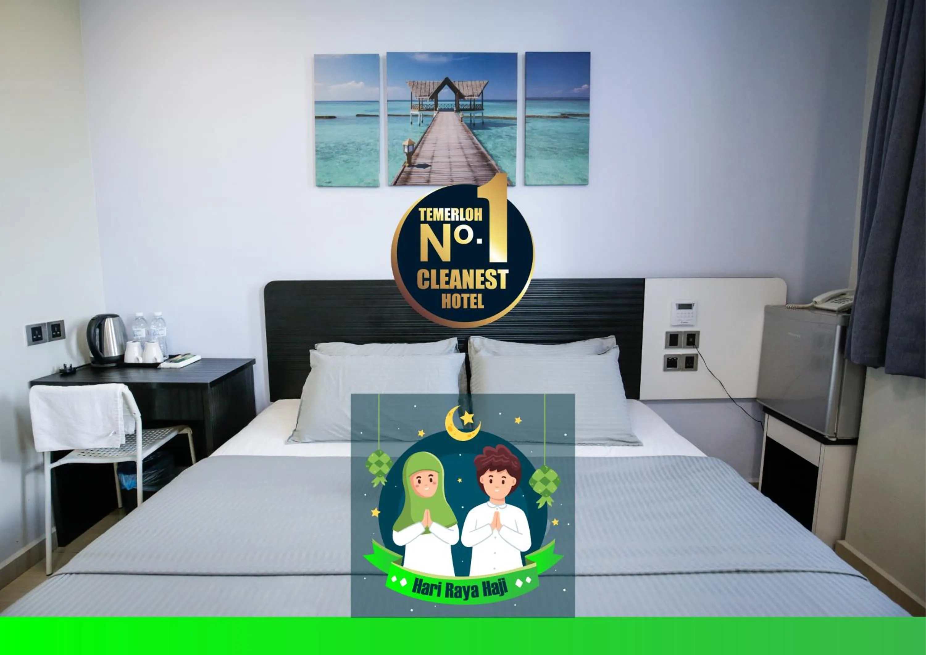 Bed in Merrinton Hotel Temerloh