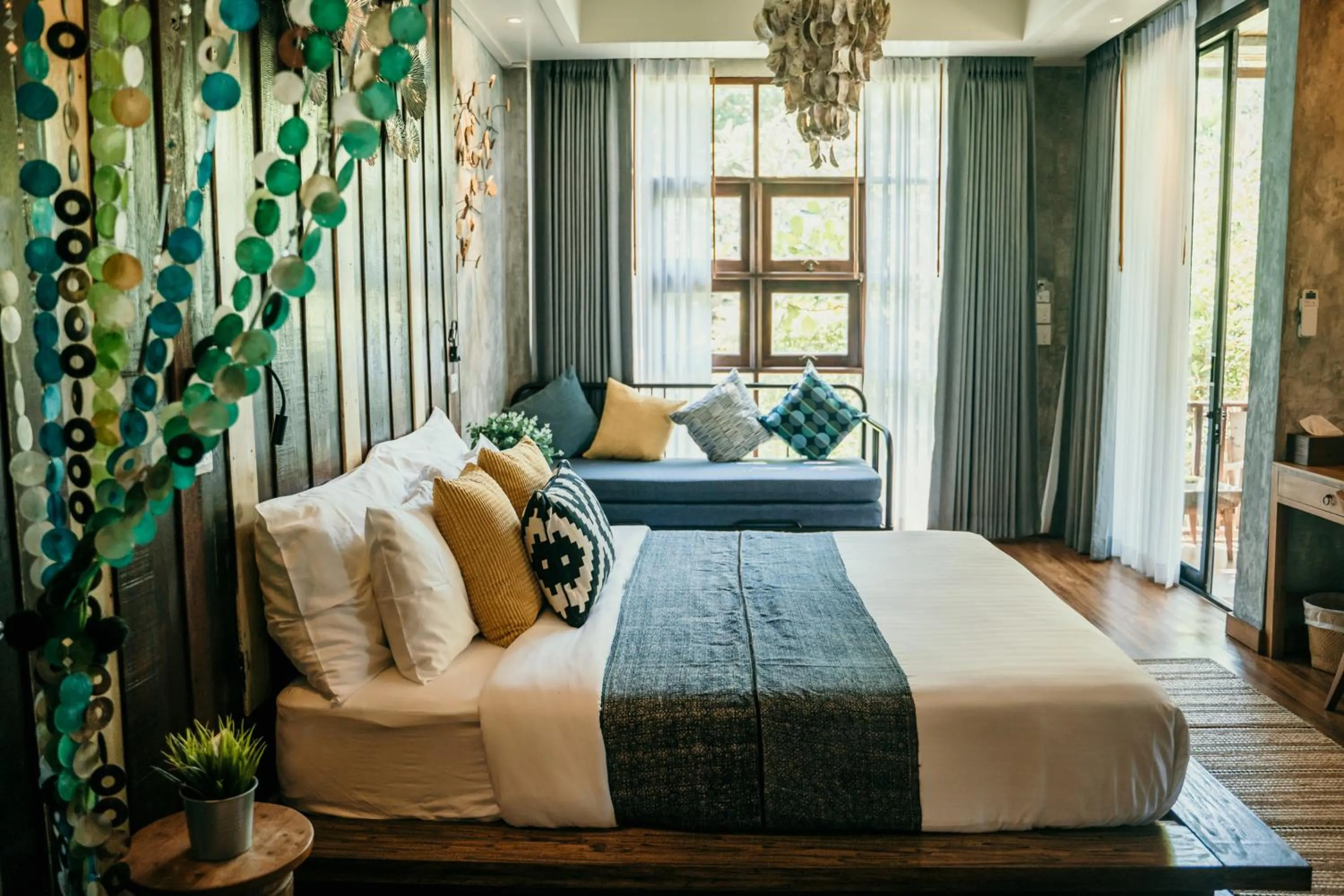 Bed in Sand in My Shoes Beach Loft