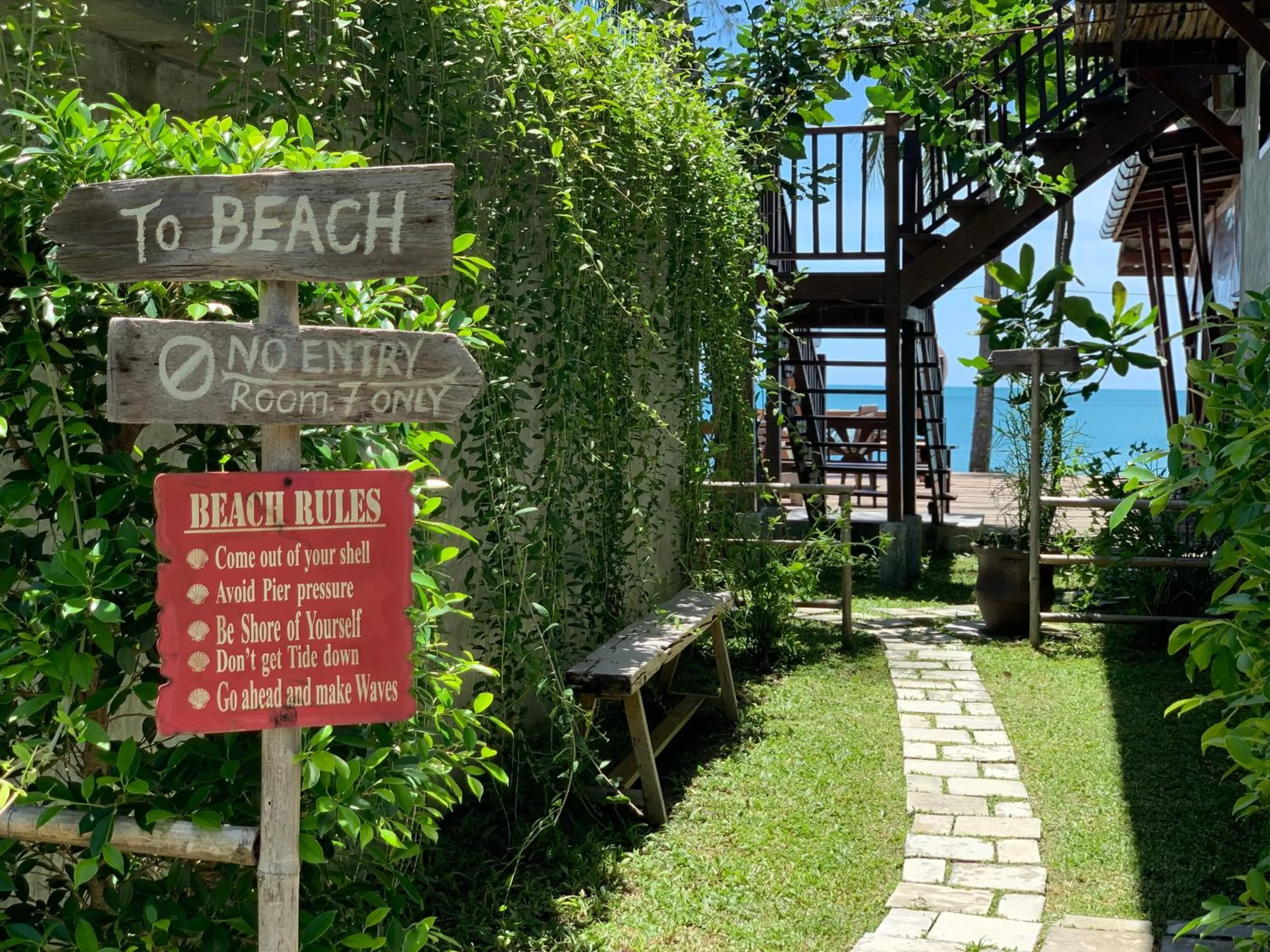 Garden in Sand in My Shoes Beach Loft