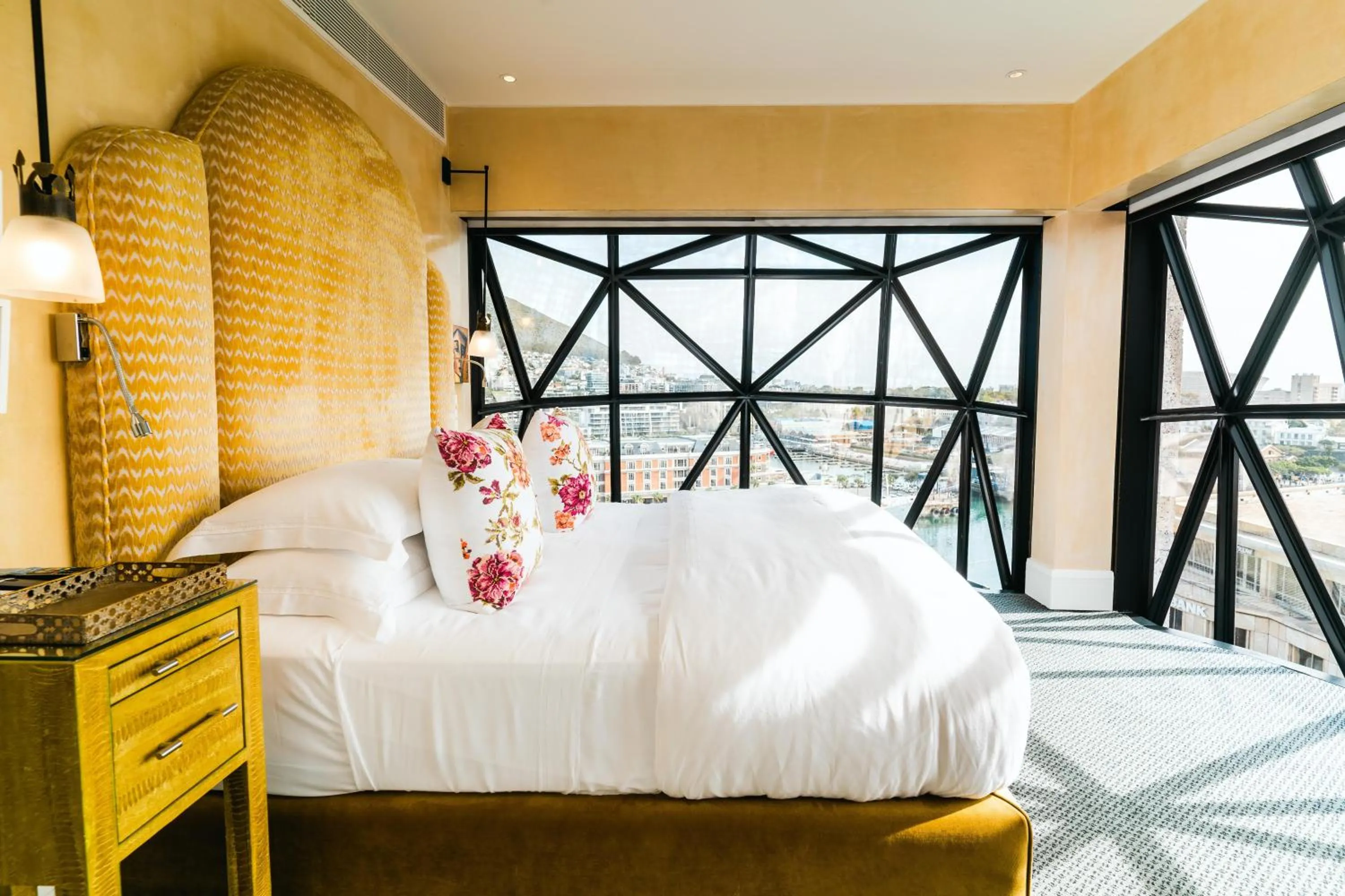 Bed in The Silo Hotel