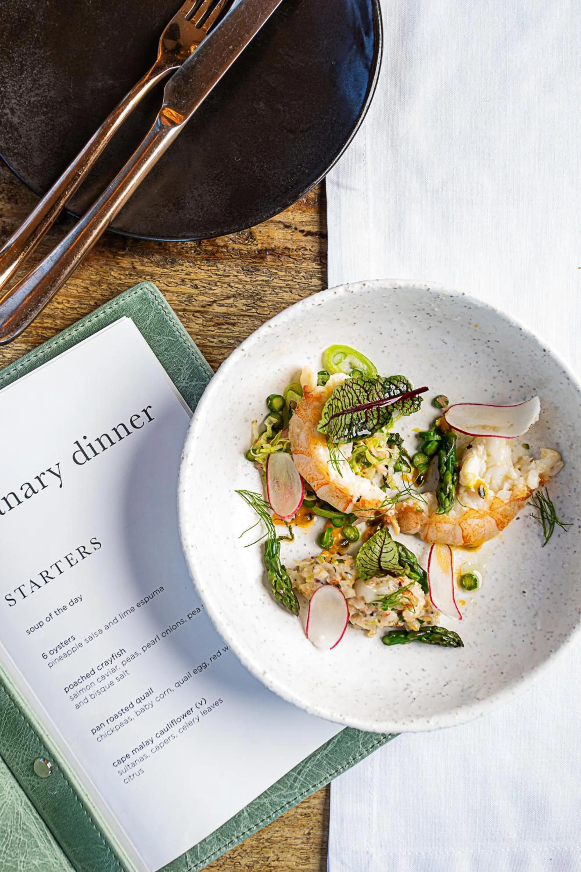 Food close-up in The Silo Hotel