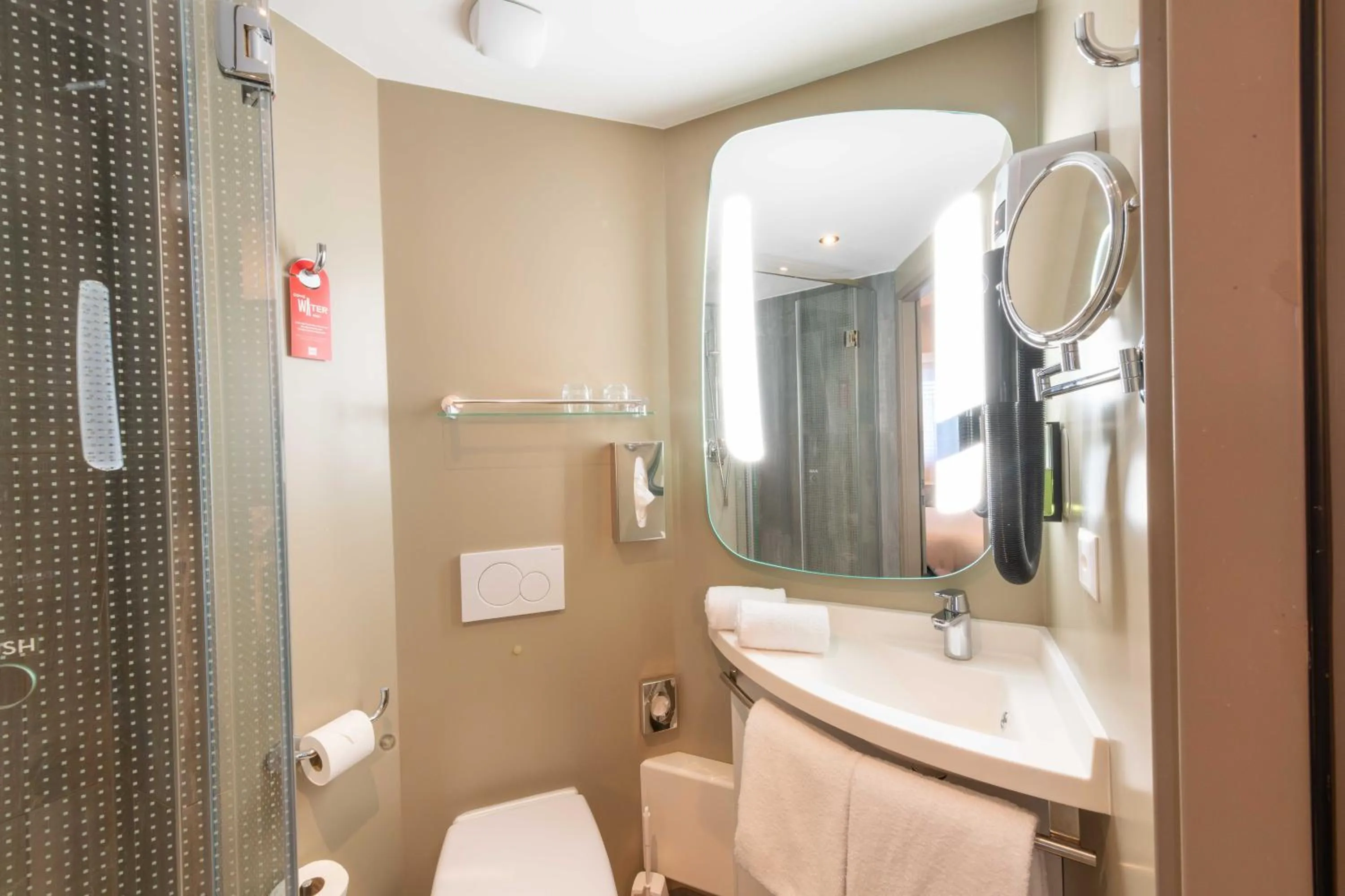 Shower in ibis Geneve Centre Lac