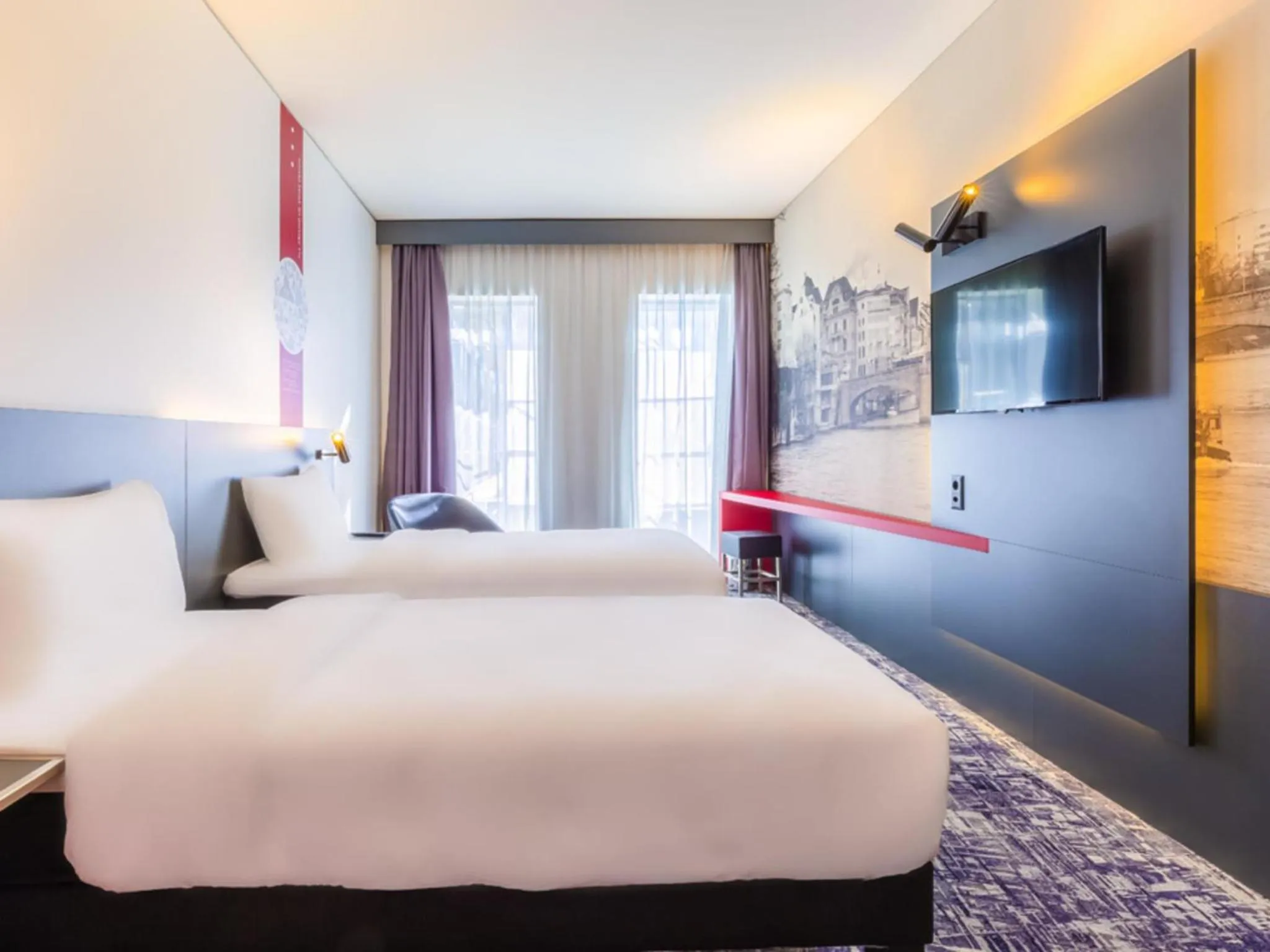 Bedroom, Bed in ibis Styles Basel City