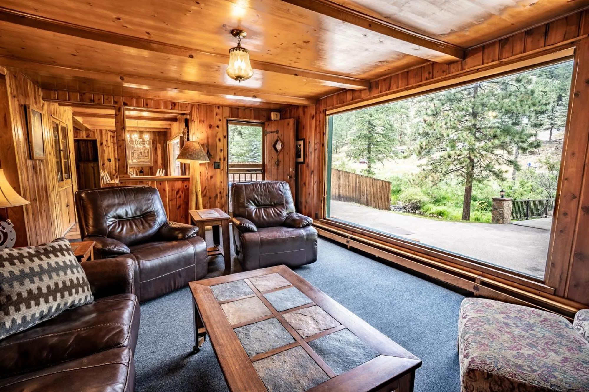 Living room in Colorado Bear Creek Cabins